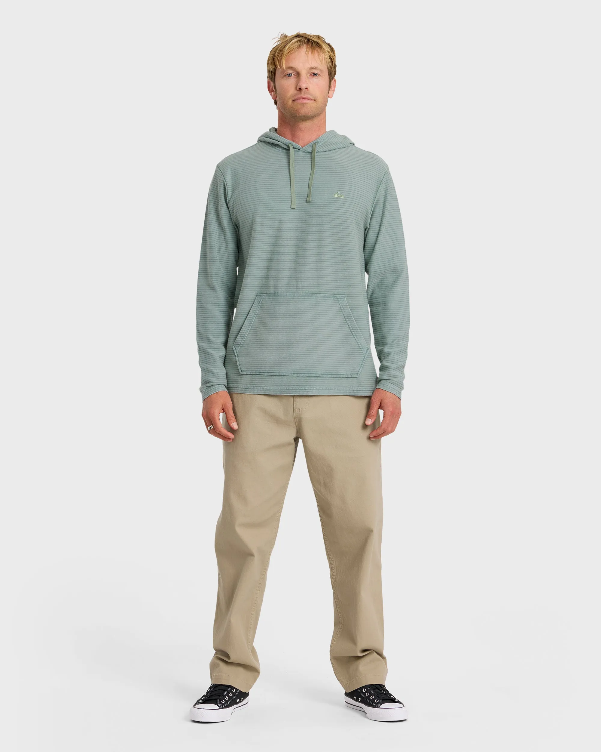 Alamitos Jacquard Stripe Pullover Hoodie - Lily Pad sold by Quiksilver product image thumbnail 3