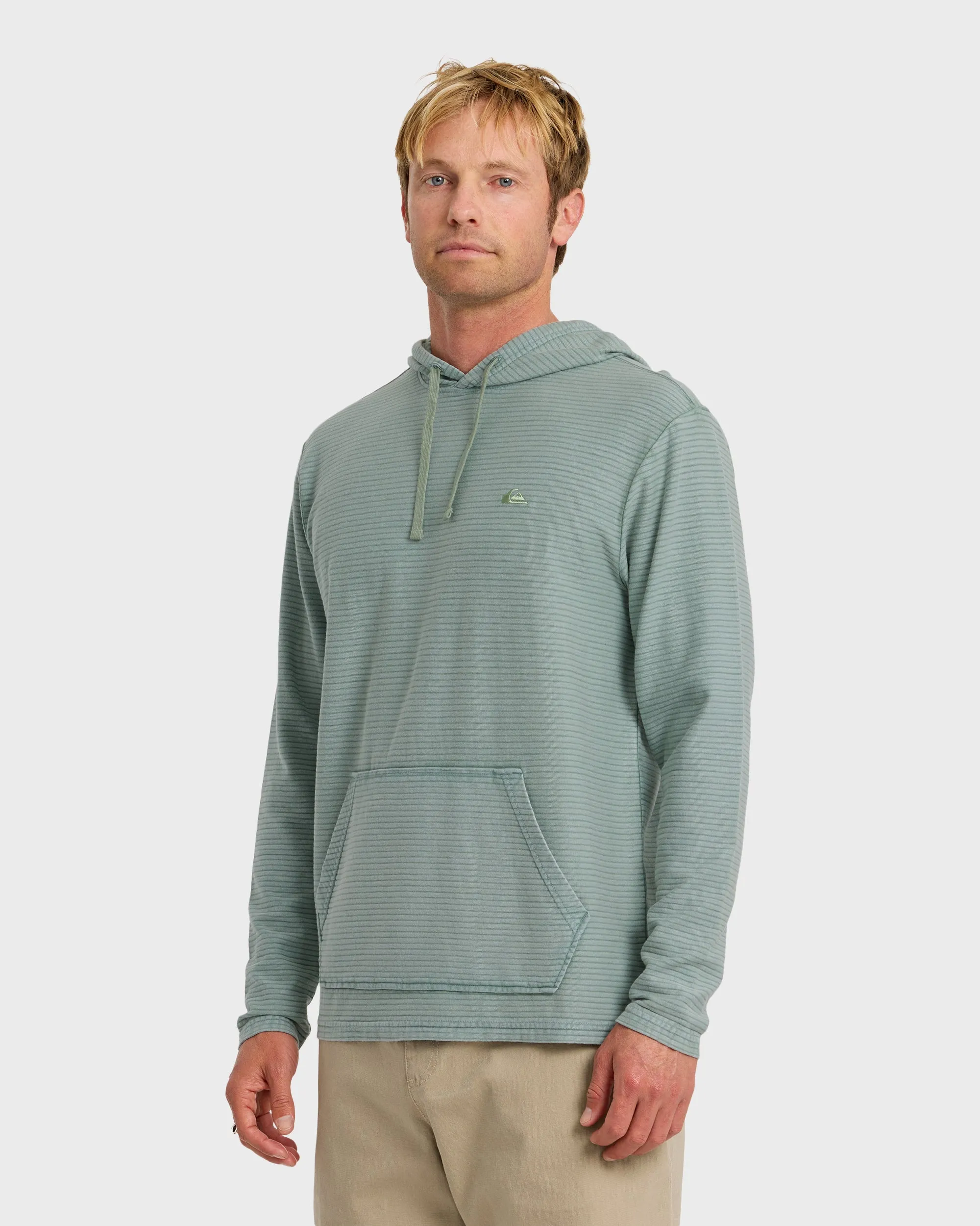 Alamitos Jacquard Stripe Pullover Hoodie - Lily Pad sold by Quiksilver product image thumbnail 4