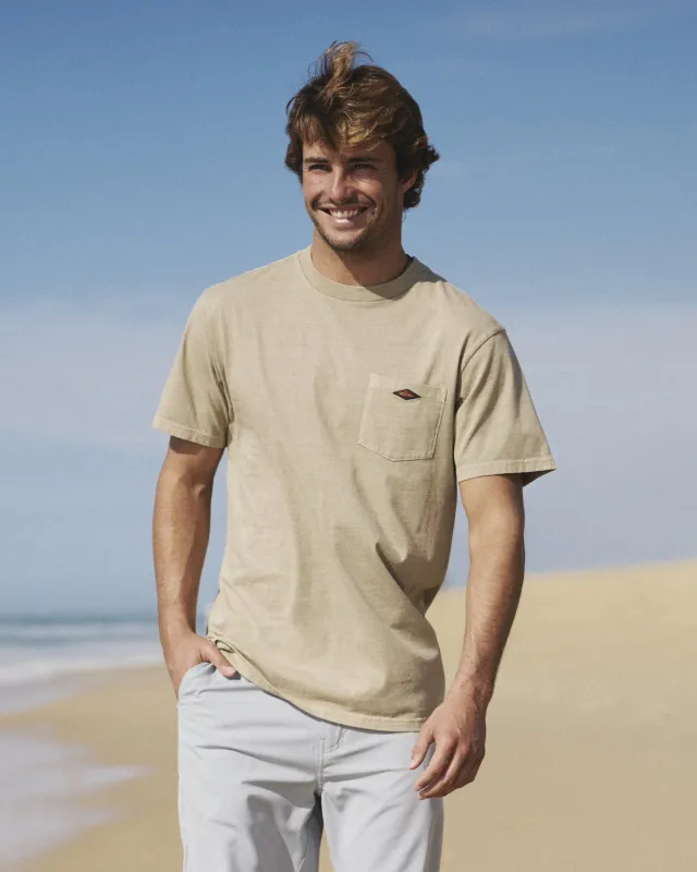 Saltwater Pigment-Dyed Short Sleeve Pocket Tee - Seneca Rock sold by Quiksilver