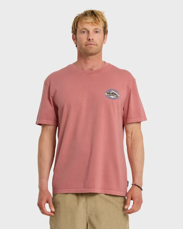 Foil Stamp Pigment-Dyed Short Sleeve T-Shirt - Desert Sand sold by Quiksilver
