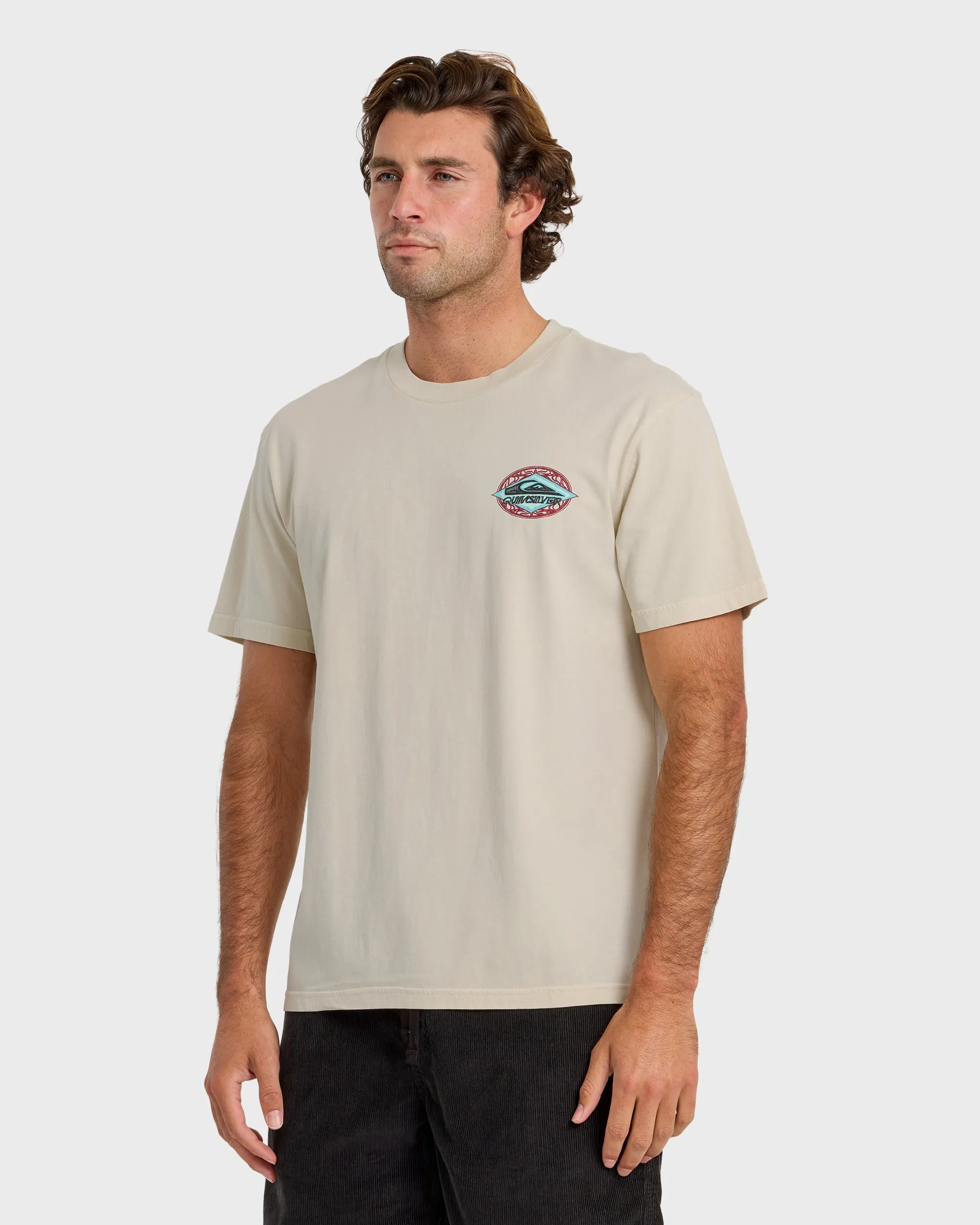 Foil Stamp Pigment-Dyed Short Sleeve T-Shirt - Silver Birch sold by Quiksilver product image thumbnail 4