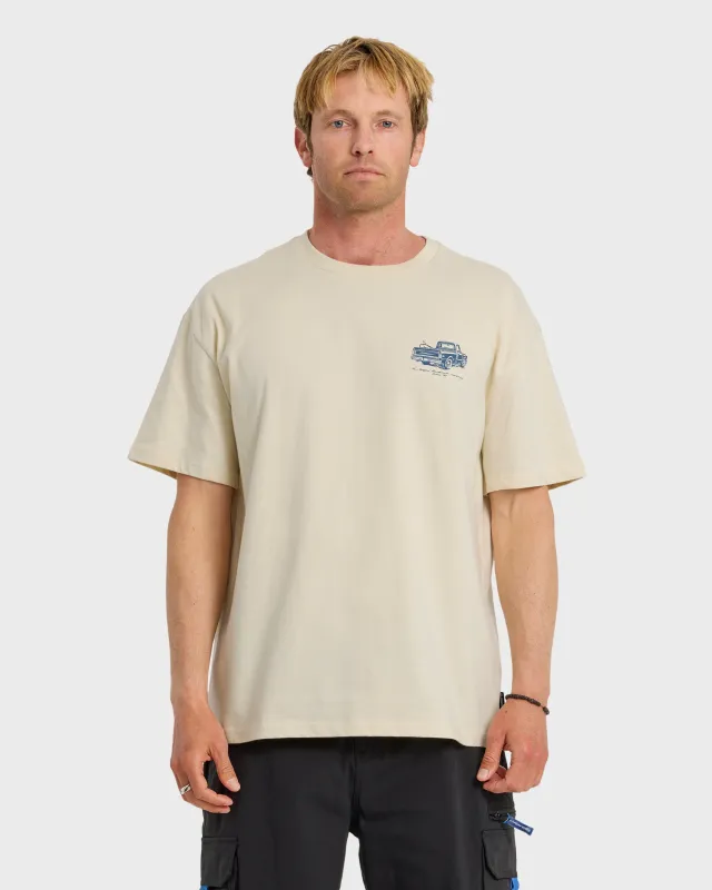 Get Out There Originals Oversized Short Sleeve T-Shirt - Bone White made by Quiksilver