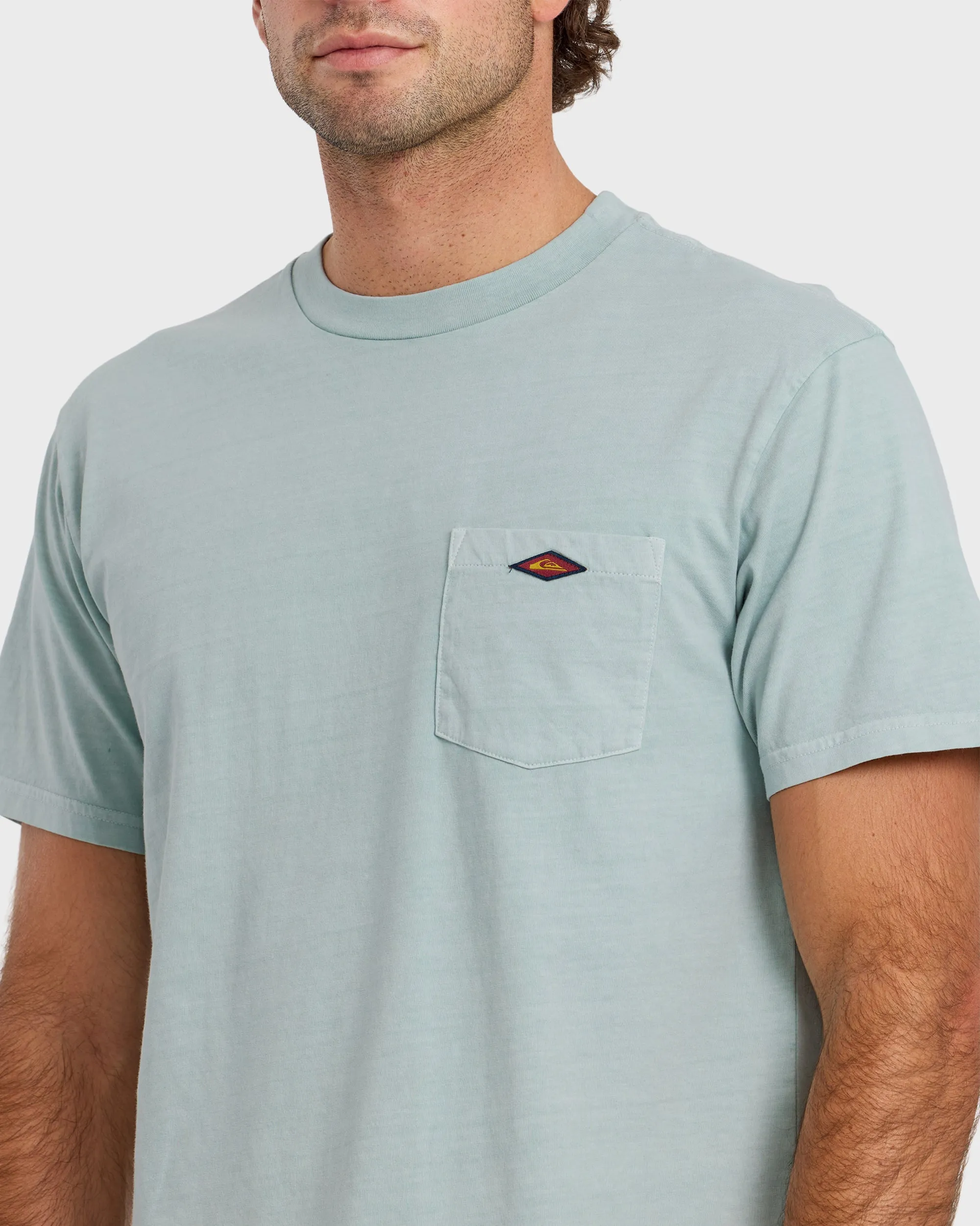 Saltwater Pigment-Dyed Short Sleeve Pocket Tee - Blue Haze sold by Quiksilver product image thumbnail 5