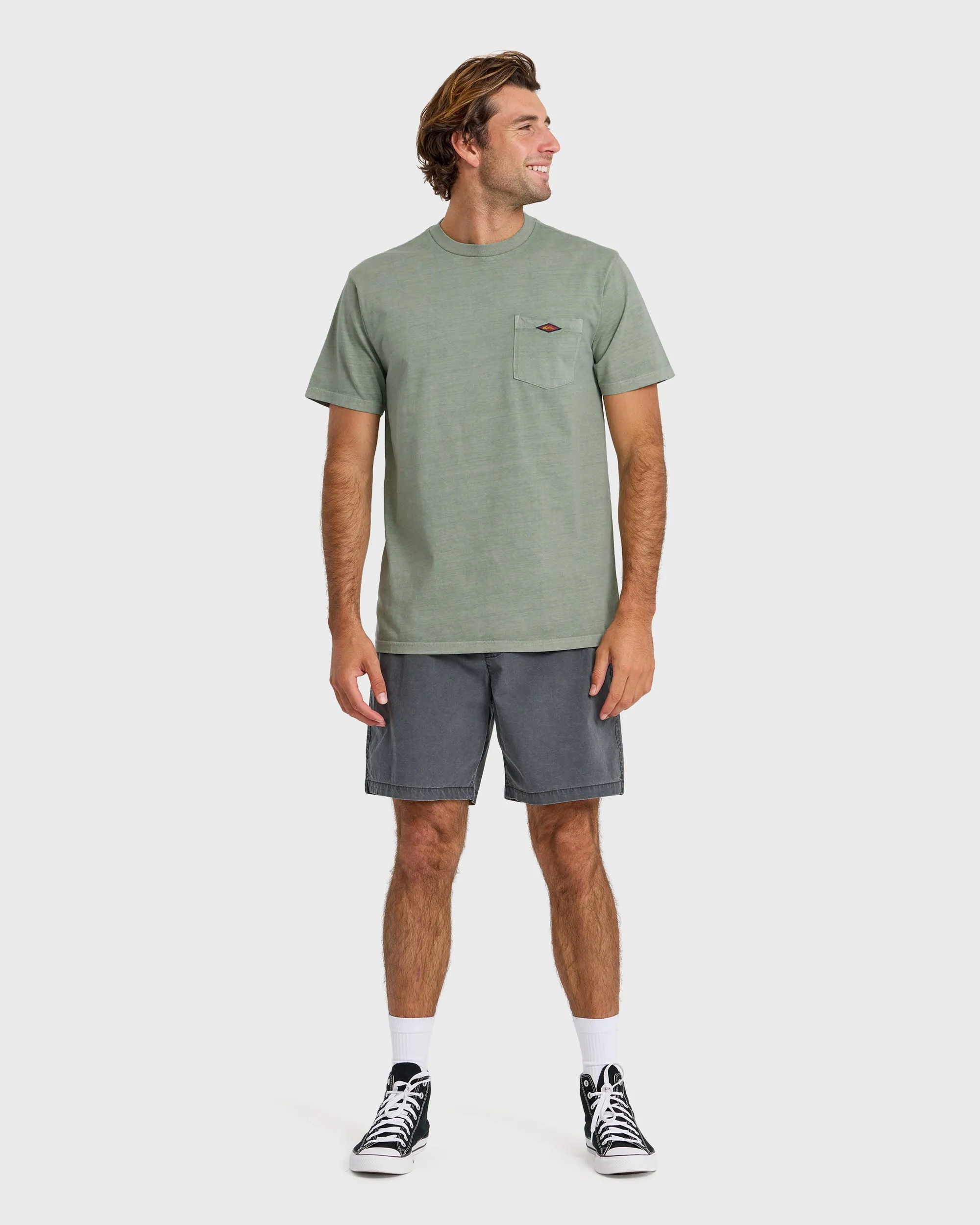 Saltwater Pigment-Dyed Short Sleeve Pocket Tee - Lily Pad sold by Quiksilver product image thumbnail 3