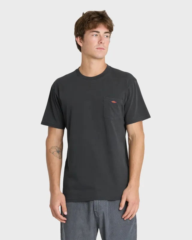 Saltwater Pigment-Dyed Short Sleeve Pocket Tee - Phantom sold by Quiksilver