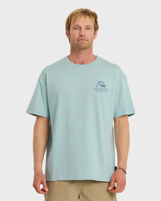 Vintage Bubble Originals Oversized Short Sleeve Graphic T-Shirt - Blue Haze made by Quiksilver