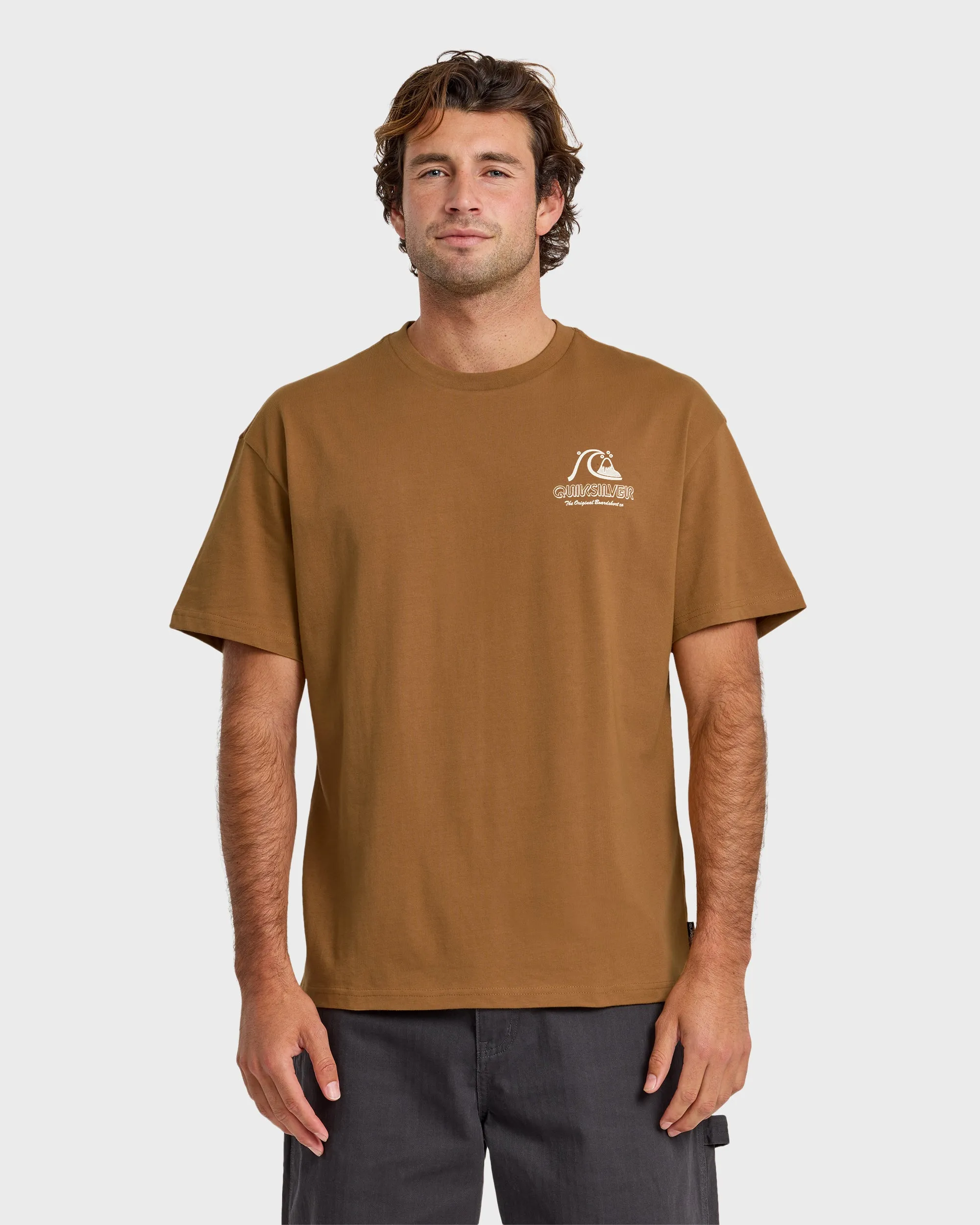 Vintage Bubble Originals Oversized Short Sleeve Graphic T-Shirt - Tobacco sold by Quiksilver