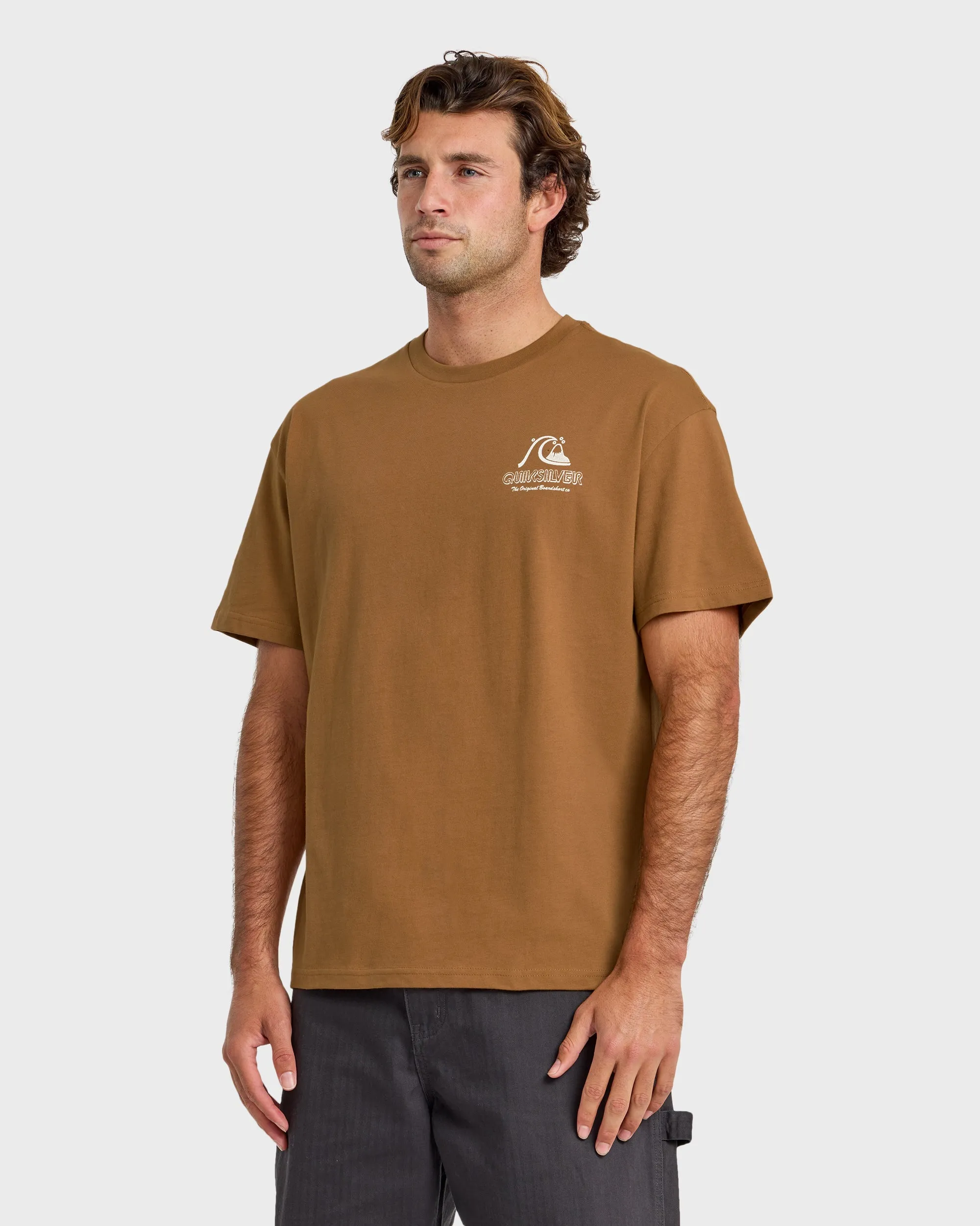 Vintage Bubble Originals Oversized Short Sleeve Graphic T-Shirt - Tobacco sold by Quiksilver product image thumbnail 3