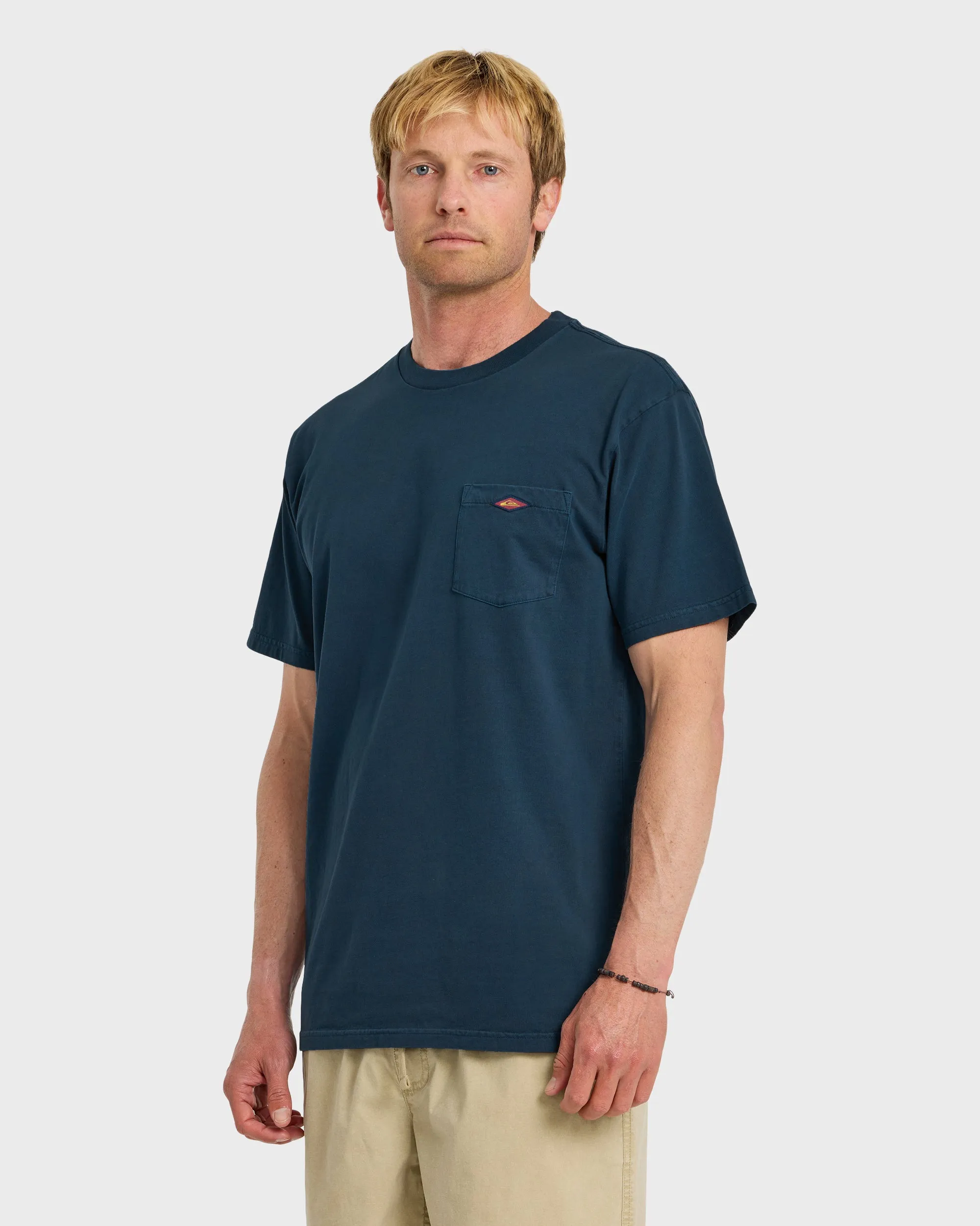Saltwater Pigment-Dyed Short Sleeve Pocket Tee - Dark Denim sold by Quiksilver product image thumbnail 4