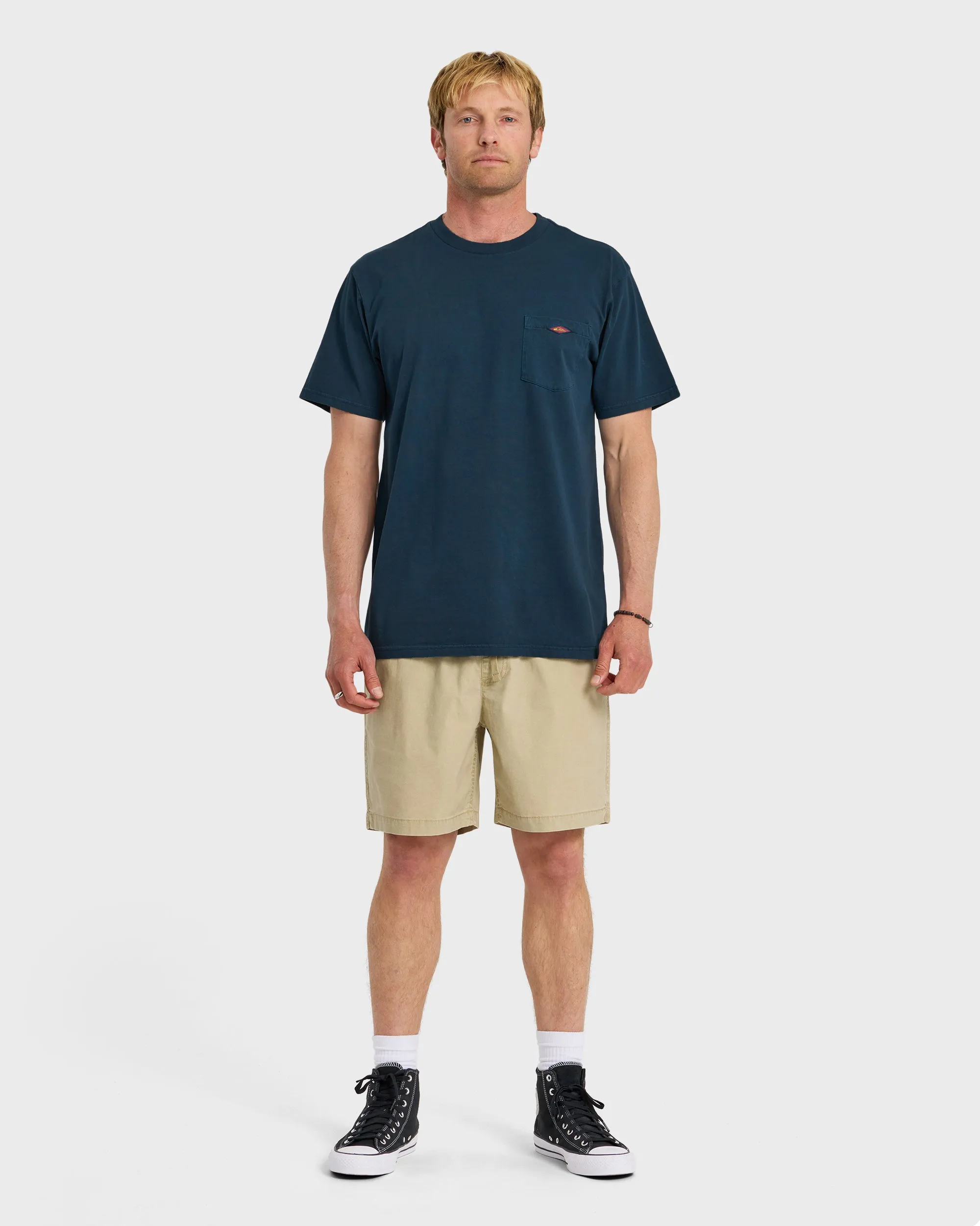 Saltwater Pigment-Dyed Short Sleeve Pocket Tee - Dark Denim sold by Quiksilver product image thumbnail 3