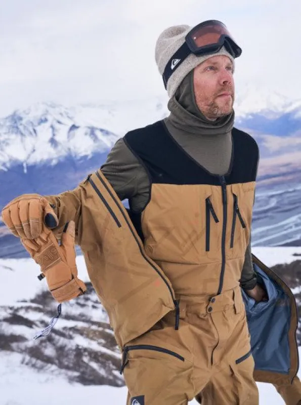 Travis Rice Gore-Tex Pro Bib Snow Pants - Bone Brown made by Quiksilver
