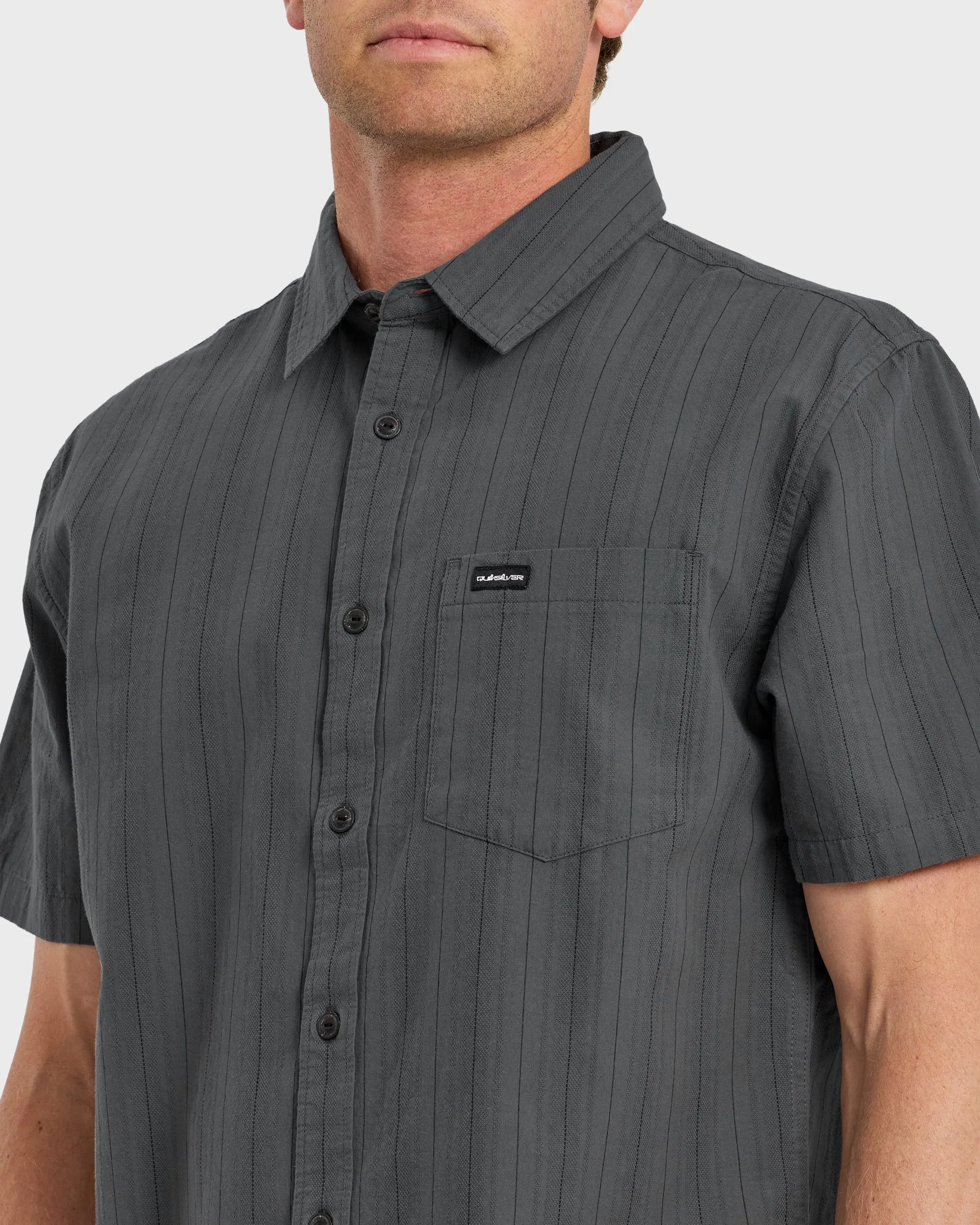 Dobby Stripe Classic Short Sleeve Shirt - Iron Gate sold by Quiksilver product image thumbnail 4