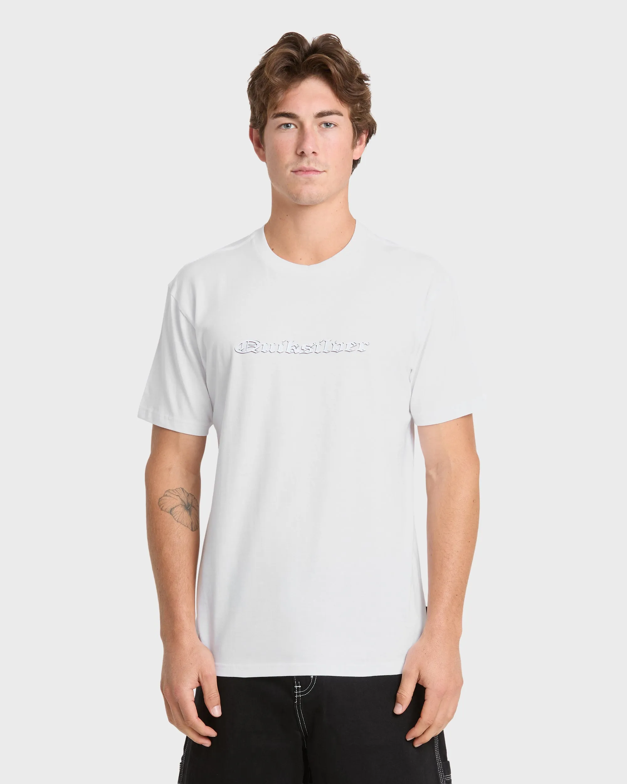 Chrome English Short Sleeve Knit T-Shirt - White sold by Quiksilver