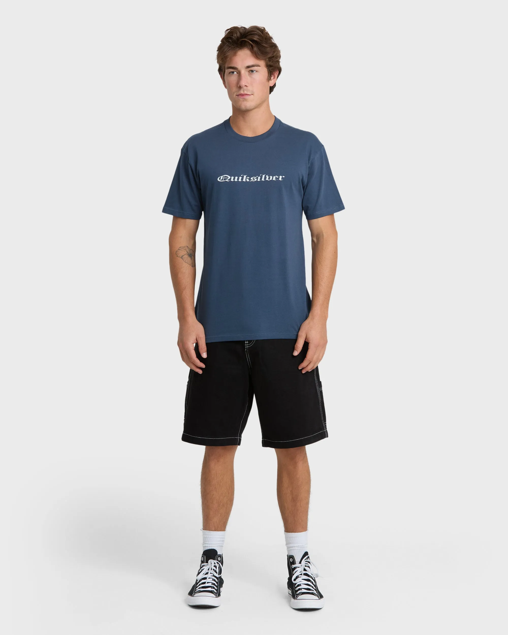 Chrome English Short Sleeve Knit T-Shirt - Dark Denim sold by Quiksilver product image thumbnail 4