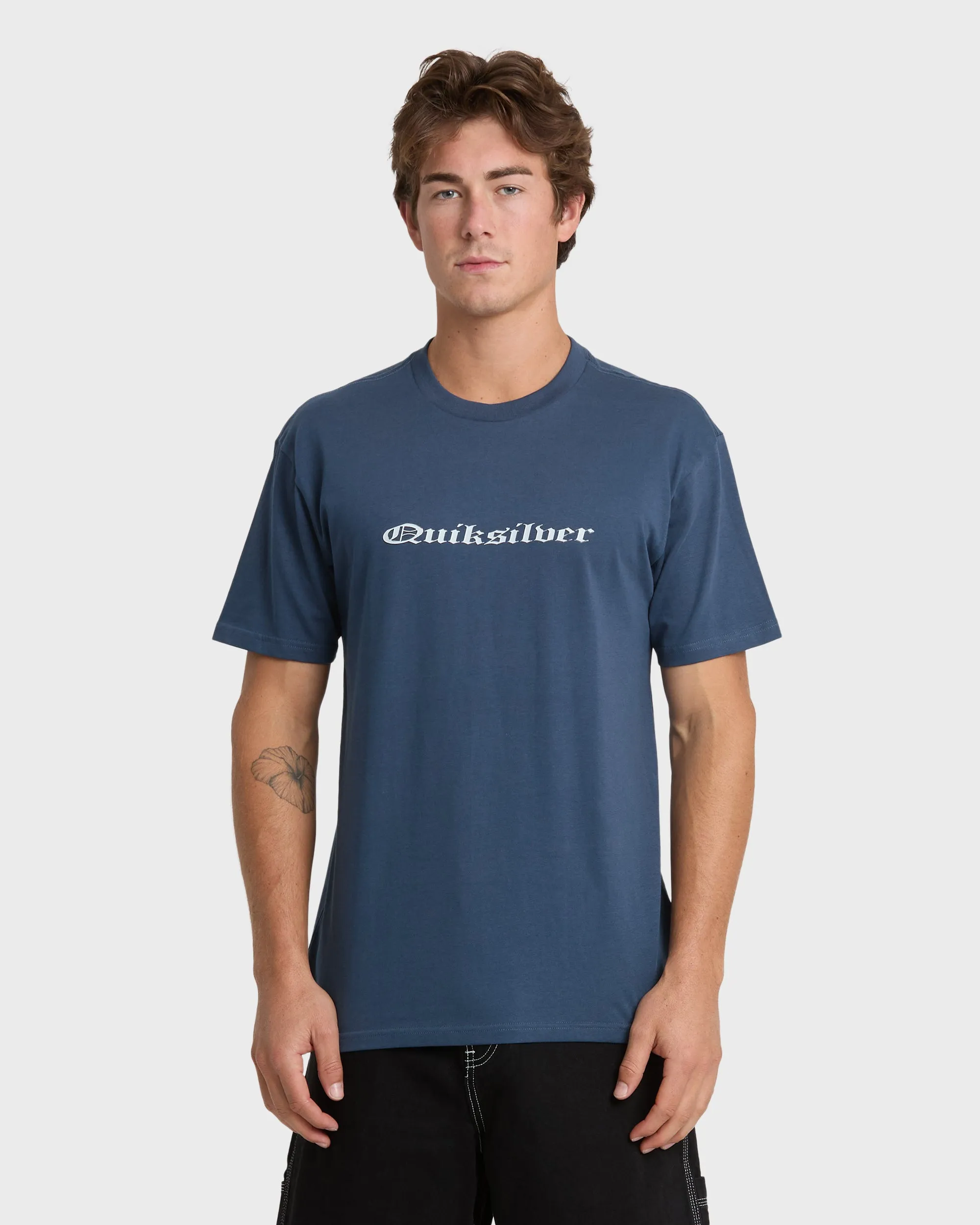 Chrome English Short Sleeve Knit T-Shirt - Dark Denim sold by Quiksilver