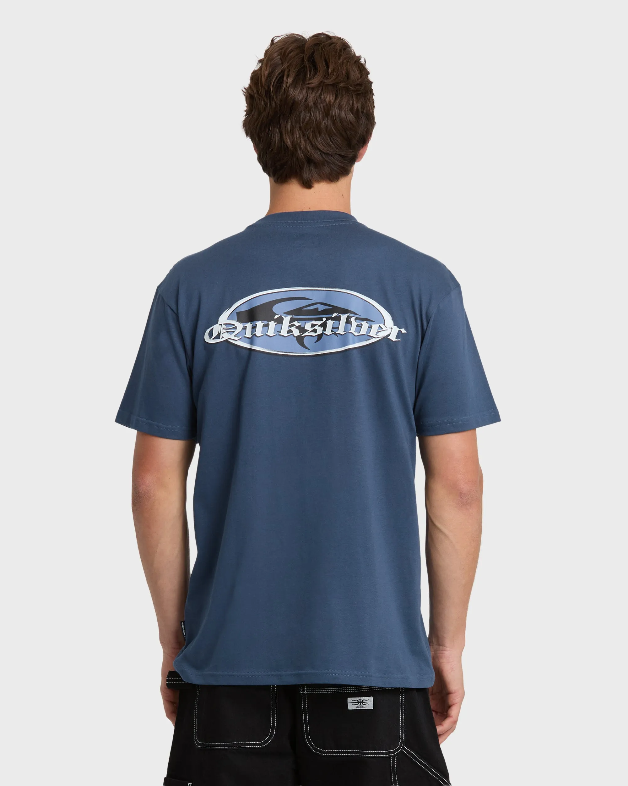 Chrome English Short Sleeve Knit T-Shirt - Dark Denim sold by Quiksilver product image thumbnail 2
