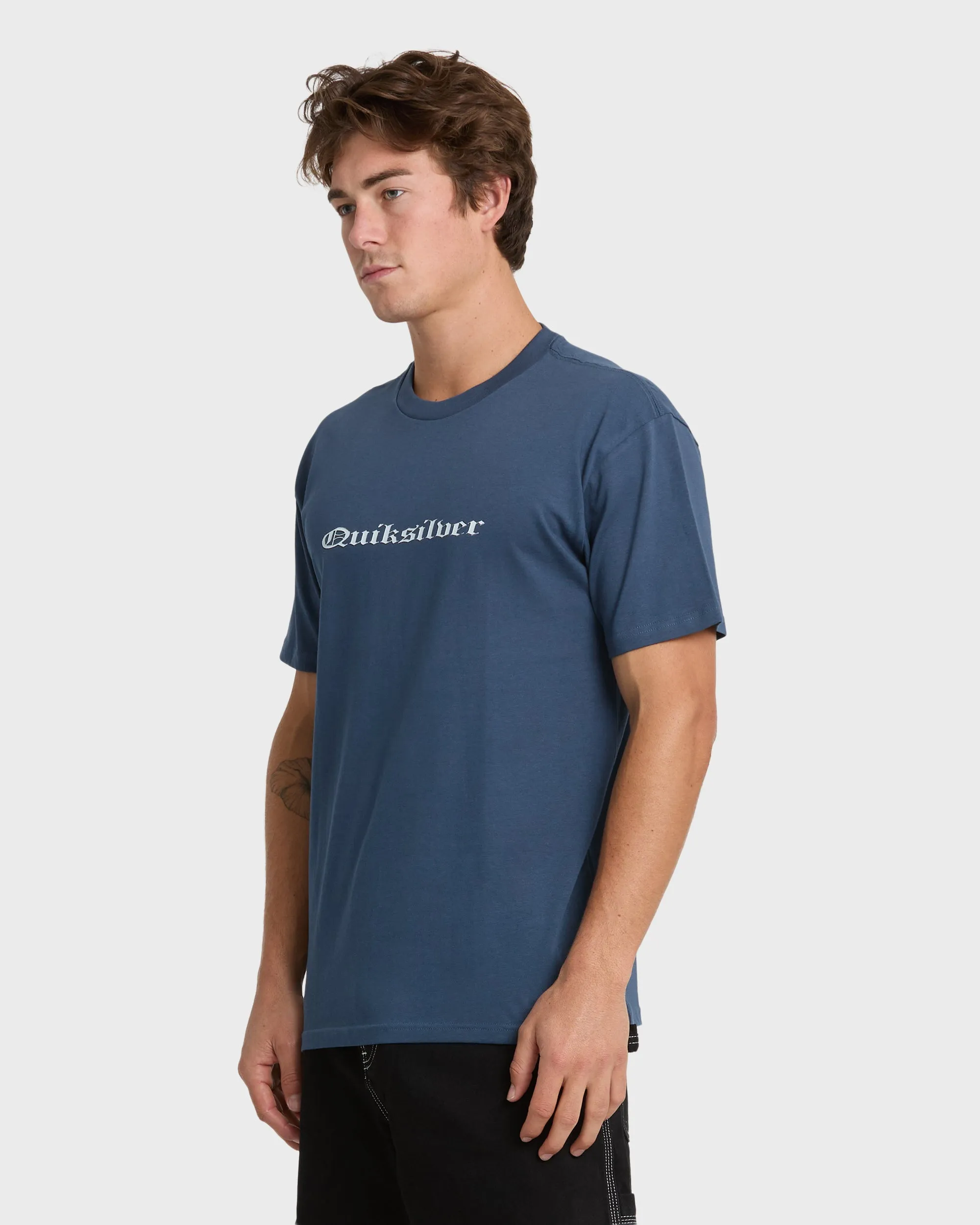 Chrome English Short Sleeve Knit T-Shirt - Dark Denim sold by Quiksilver product image thumbnail 3