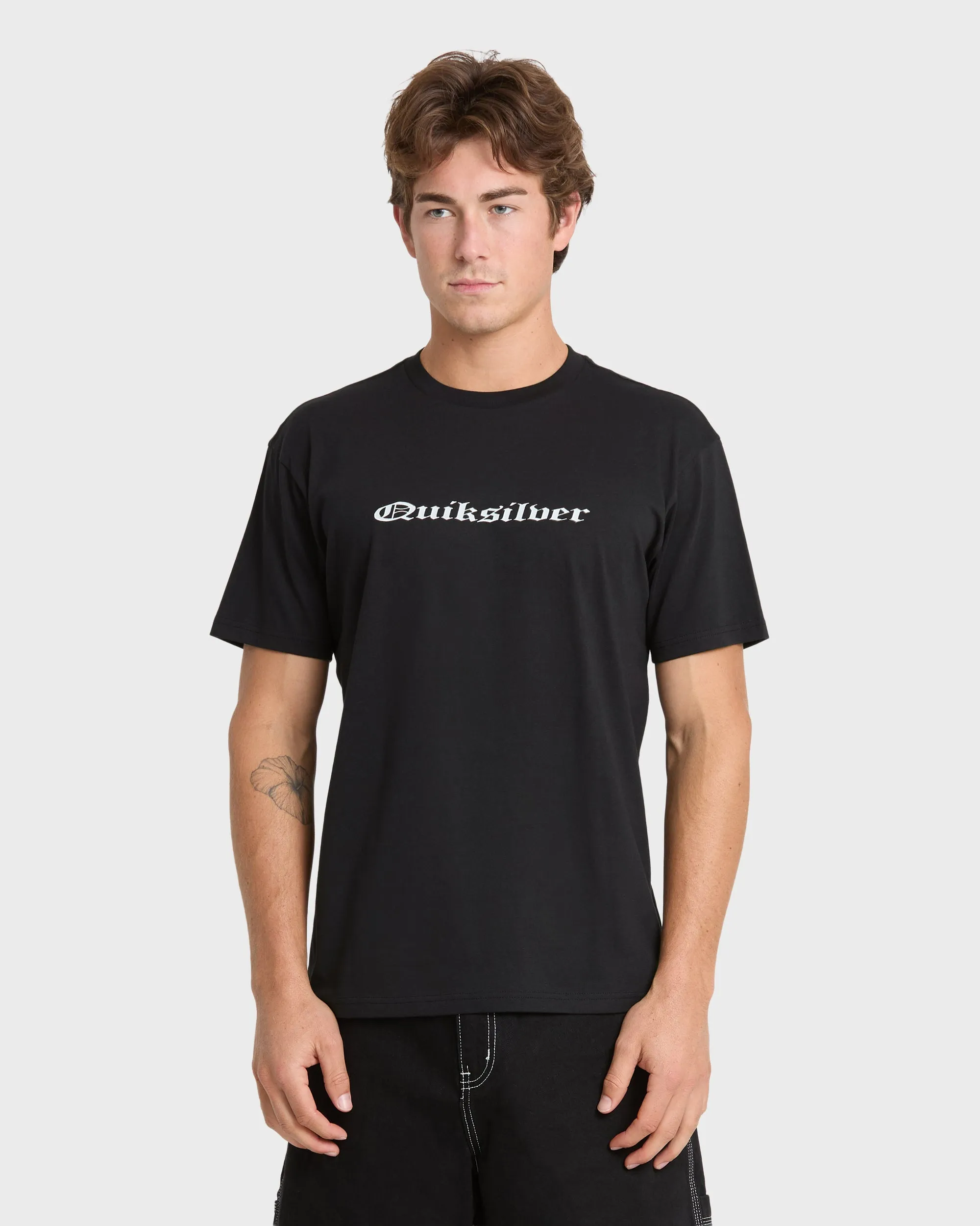 Chrome English Short Sleeve Knit T-Shirt - Black sold by Quiksilver