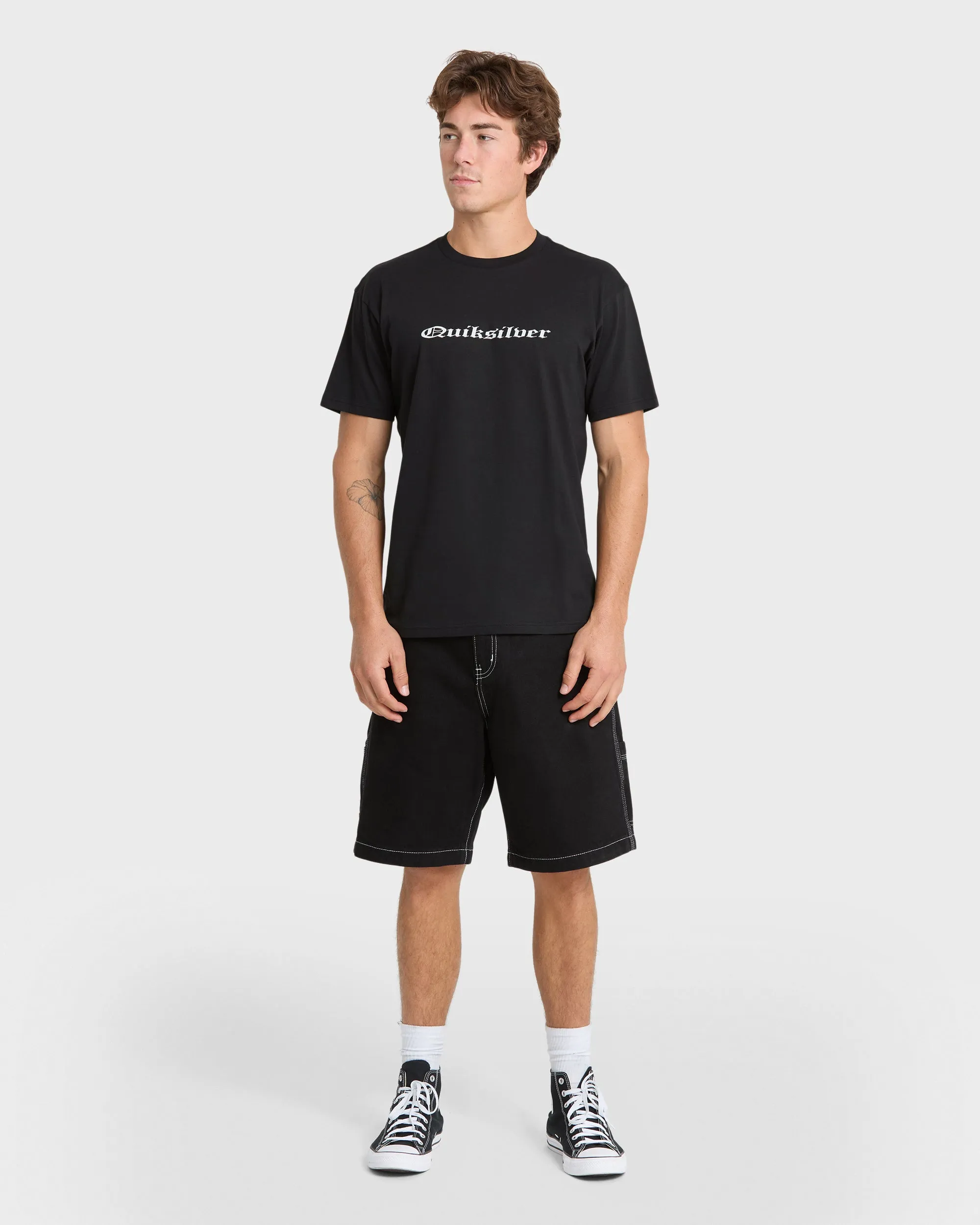 Chrome English Short Sleeve Knit T-Shirt - Black sold by Quiksilver product image thumbnail 4