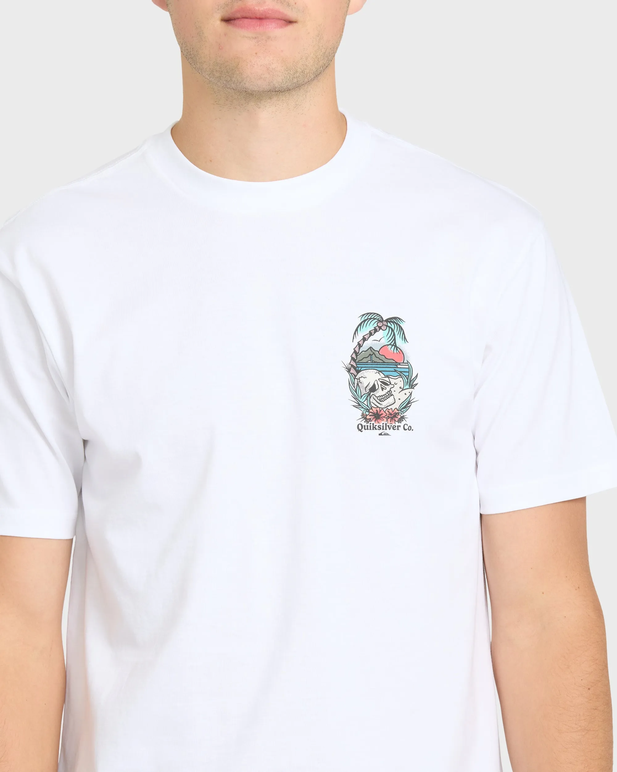 Staycation Short Sleeve Cotton T-Shirt - White sold by Quiksilver product image thumbnail 5