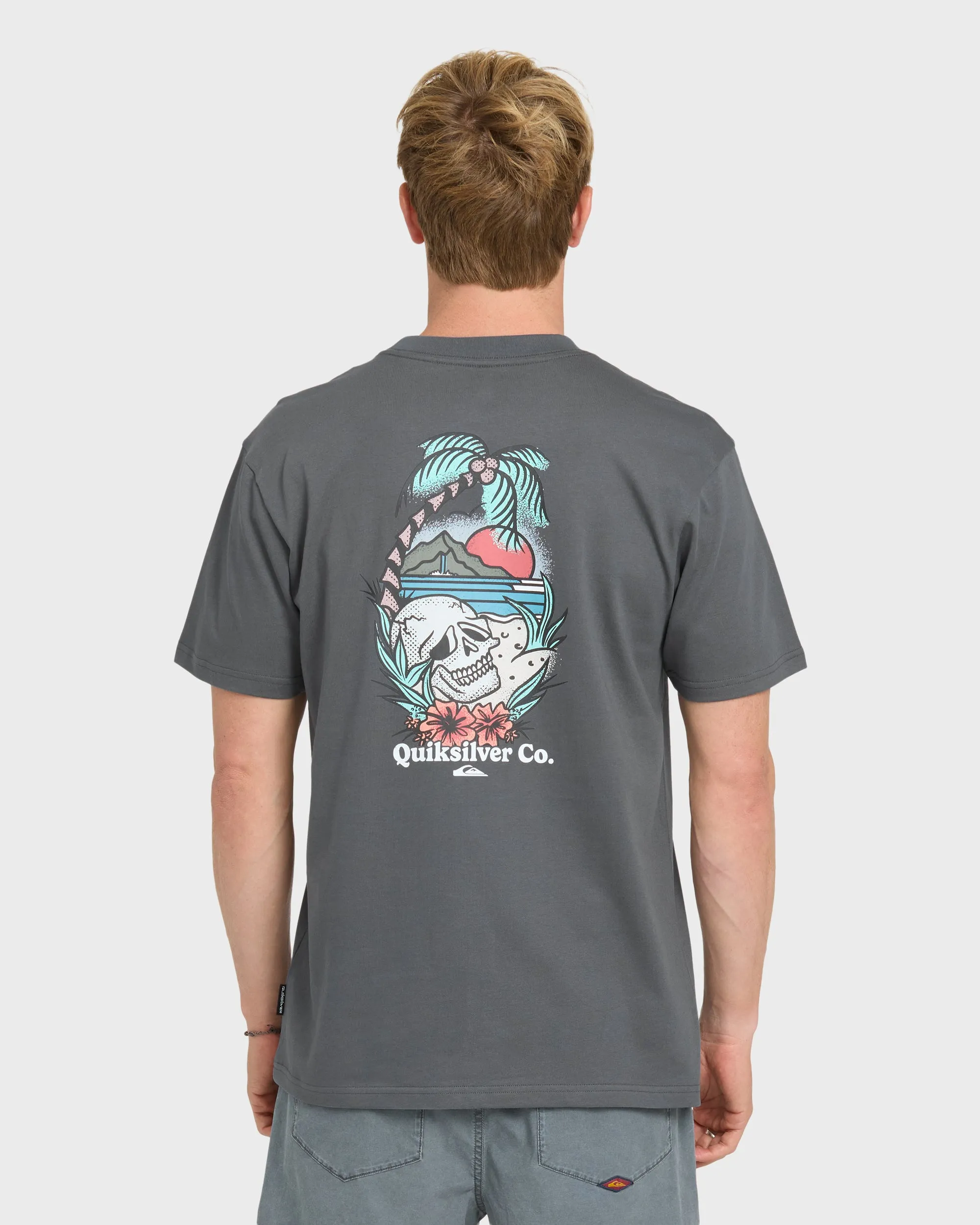 Staycation Short Sleeve Cotton T-Shirt - Iron Gate sold by Quiksilver product image thumbnail 2