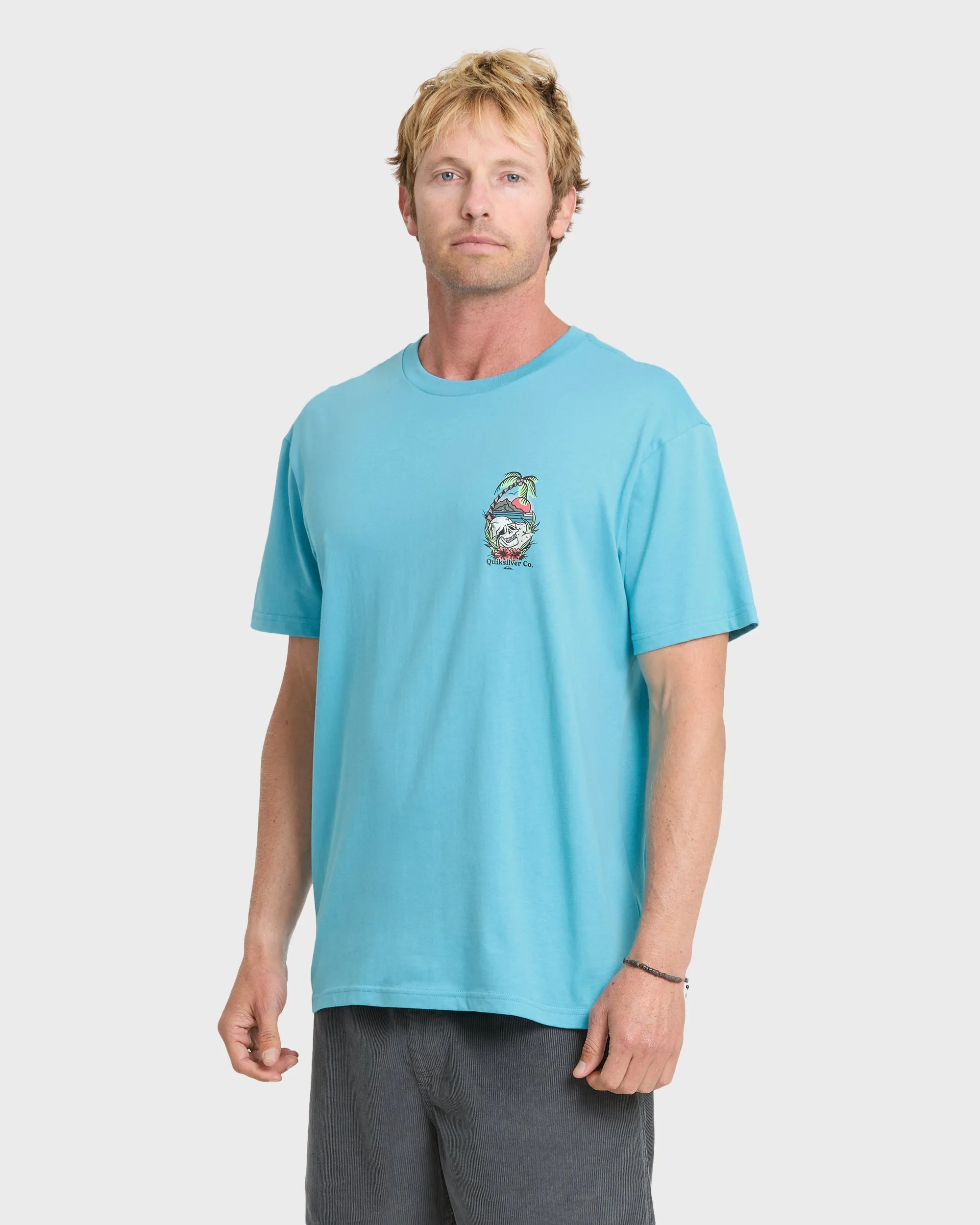 Staycation Short Sleeve Cotton T-Shirt - Crystal Seas sold by Quiksilver product image thumbnail 3