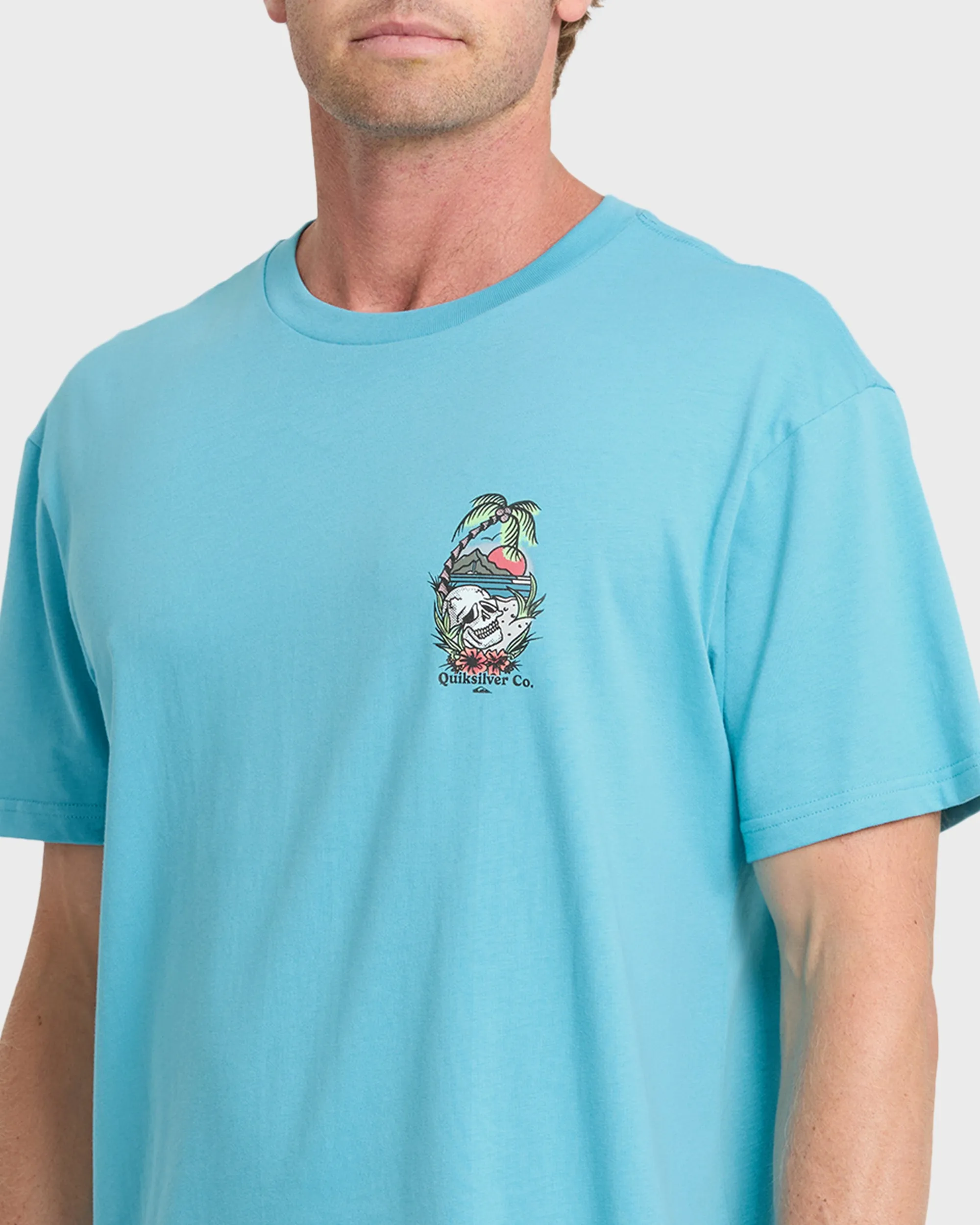 Staycation Short Sleeve Cotton T-Shirt - Crystal Seas sold by Quiksilver product image thumbnail 5