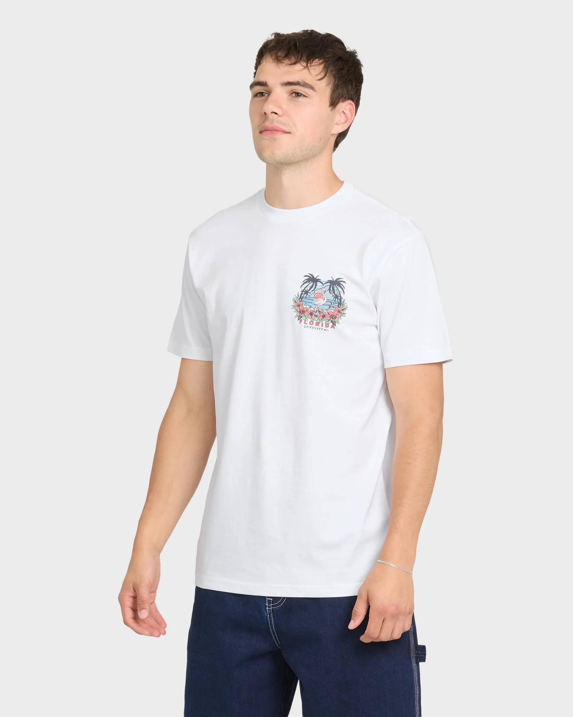 Flamazing Short Sleeve Cotton T-Shirt - White sold by Quiksilver product image thumbnail 3