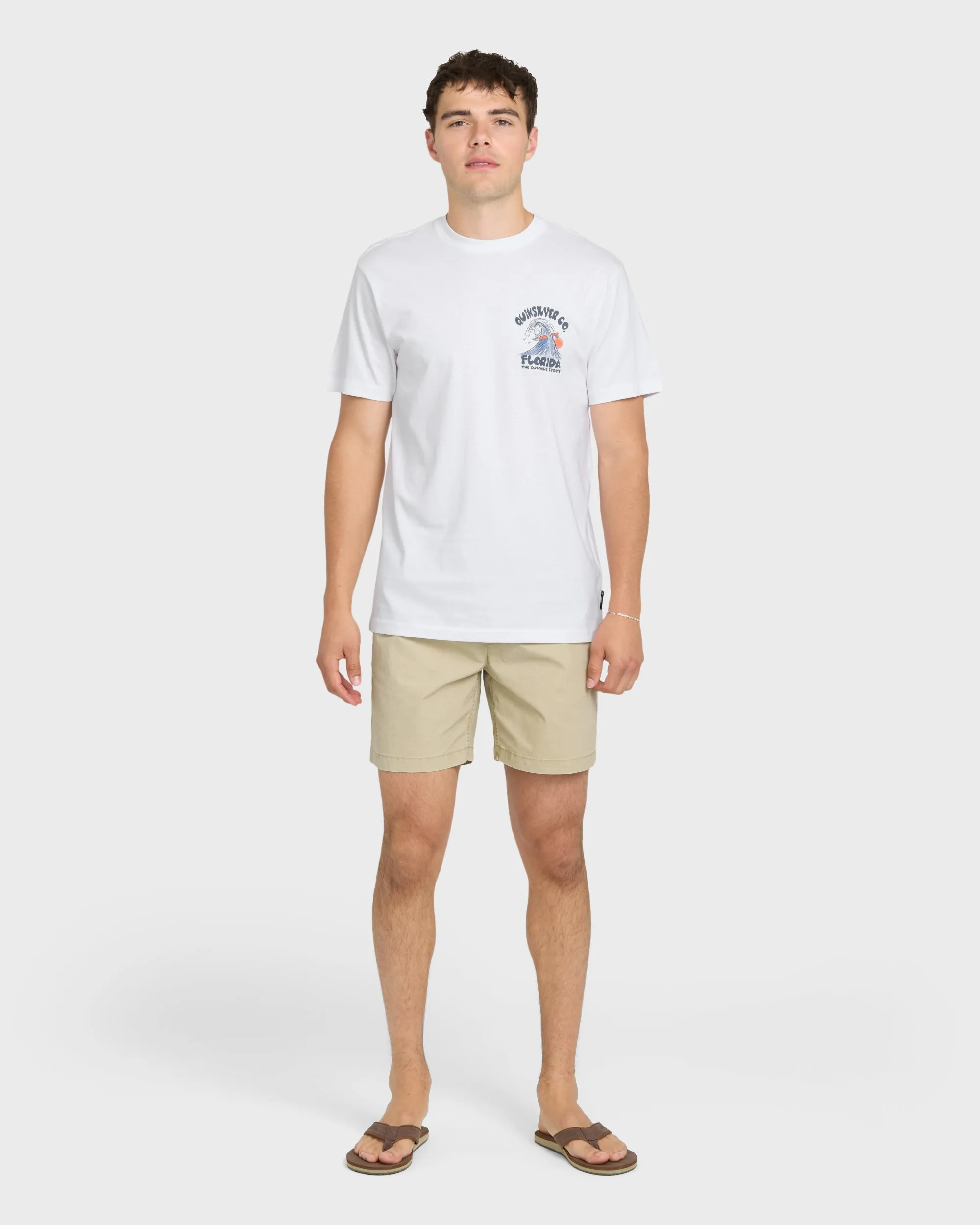 Florida Johnny Short Sleeve Cotton T-Shirt - White sold by Quiksilver product image thumbnail 4