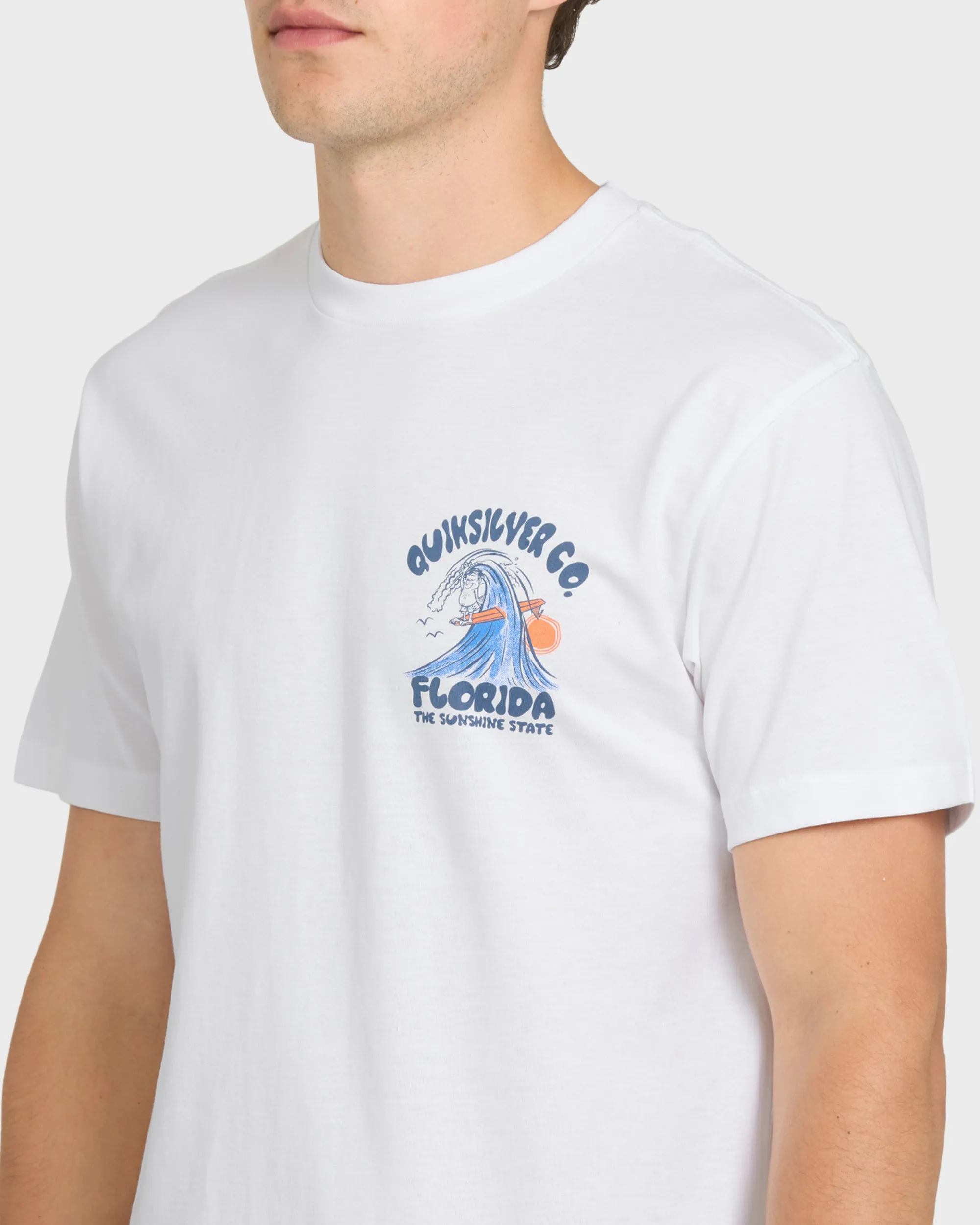 Florida Johnny Short Sleeve Cotton T-Shirt - White sold by Quiksilver product image thumbnail 5