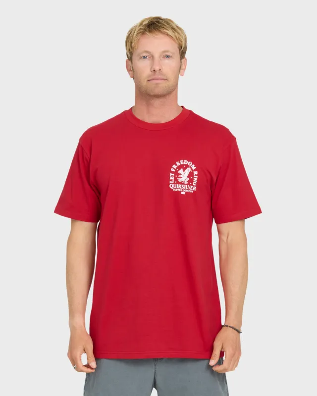 Freedom Ring Short Sleeve Cotton T-Shirt - Salsa made by Quiksilver