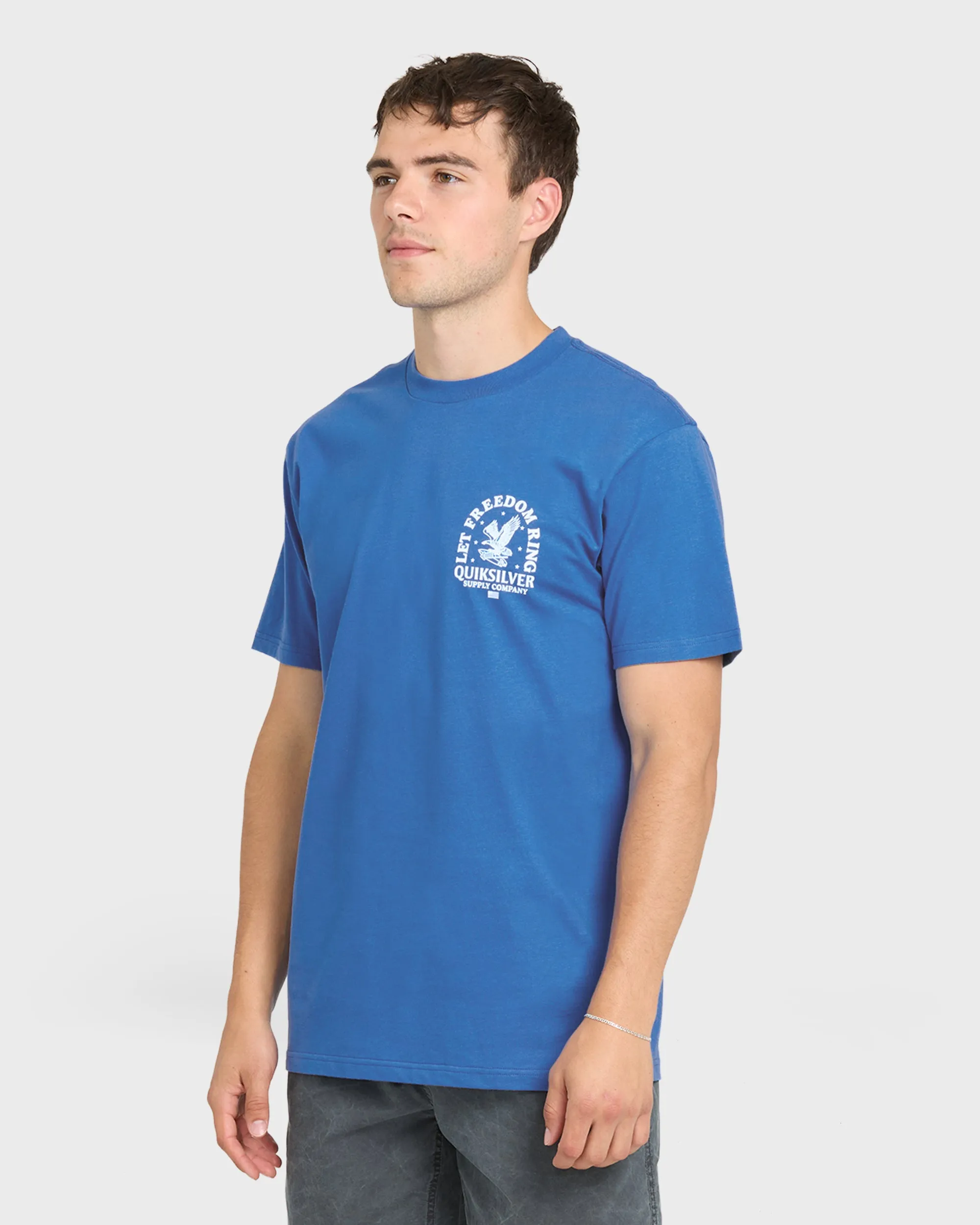 Freedom Ring Short Sleeve Cotton T-Shirt - Nebulas Blue sold by Quiksilver product image thumbnail 3