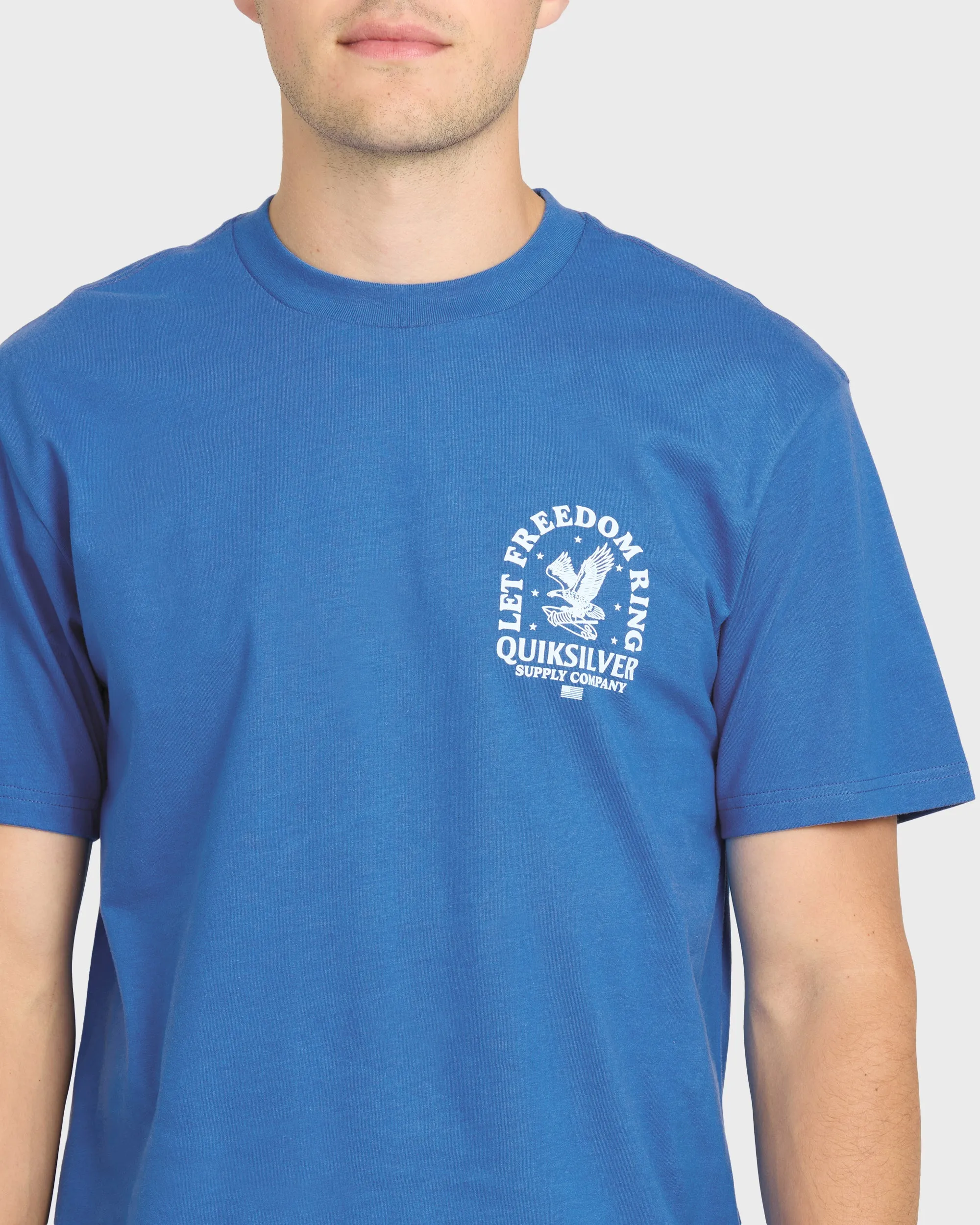 Freedom Ring Short Sleeve Cotton T-Shirt - Nebulas Blue sold by Quiksilver product image thumbnail 5