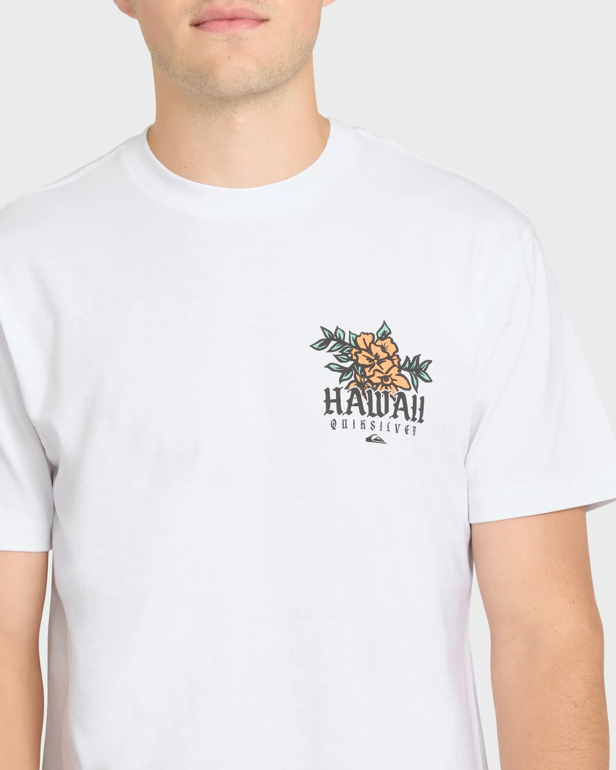 Hawaii Da Rooster Classic Short Sleeve Knit T-Shirt - White sold by Quiksilver product image thumbnail 5