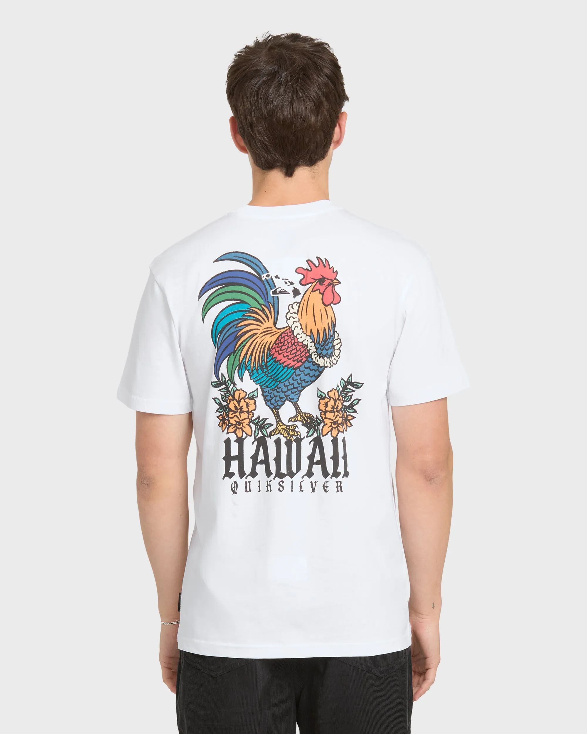 Hawaii Da Rooster Classic Short Sleeve Knit T-Shirt - White sold by Quiksilver product image thumbnail 2