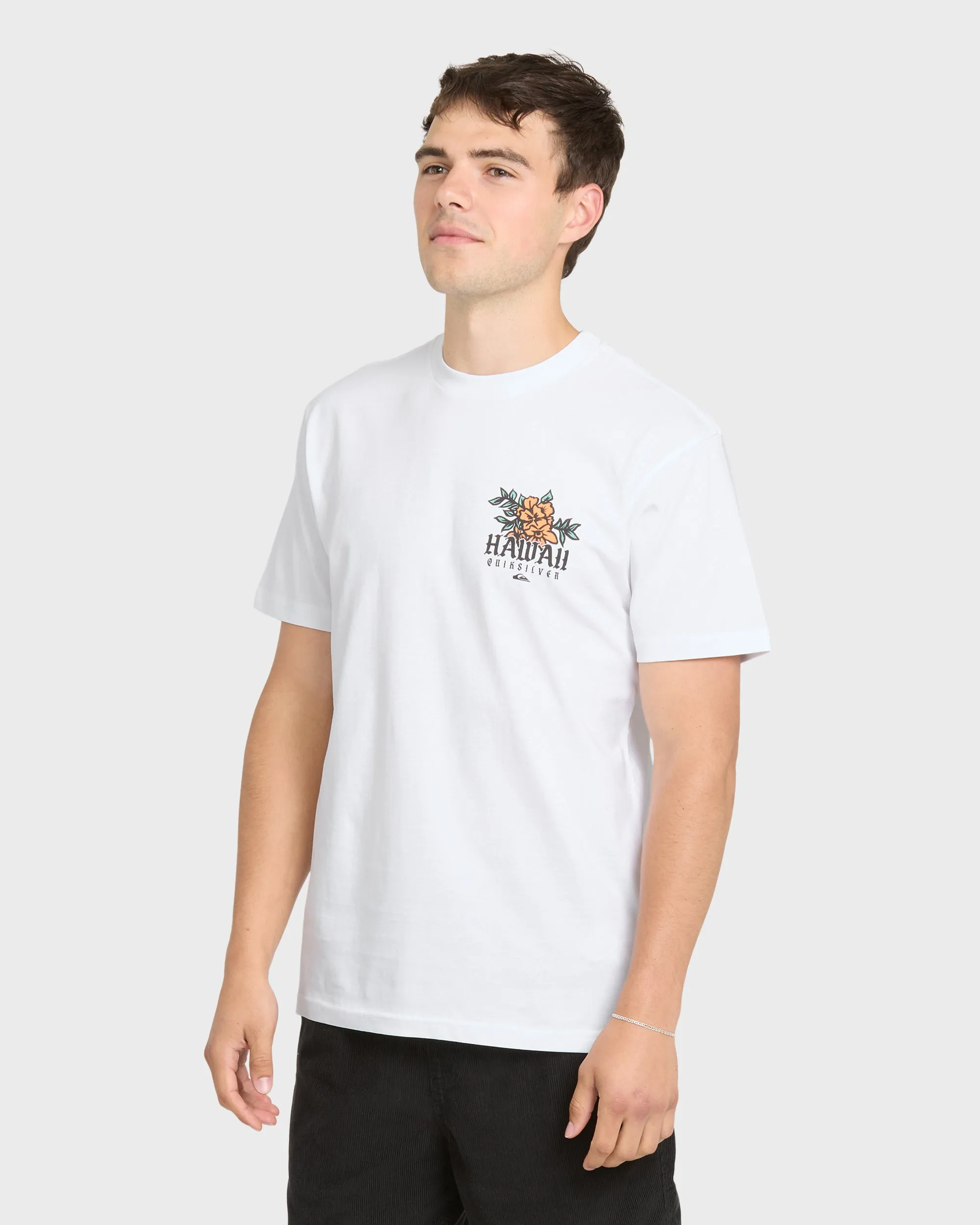 Hawaii Da Rooster Classic Short Sleeve Knit T-Shirt - White sold by Quiksilver product image thumbnail 3