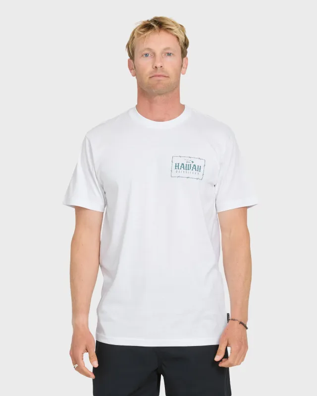 Hawaii Lock Short Sleeve Knit T-Shirt - White made by Quiksilver