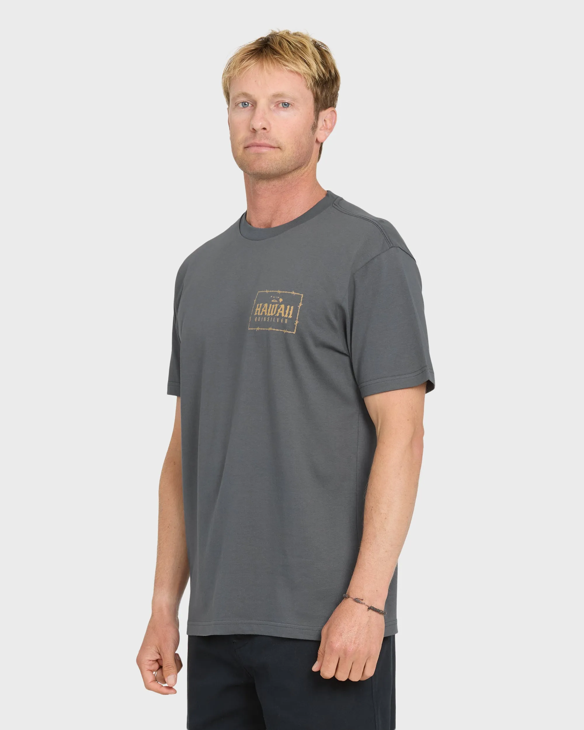 Hawaii Lock Short Sleeve Knit T-Shirt - Iron Gate sold by Quiksilver product image thumbnail 5