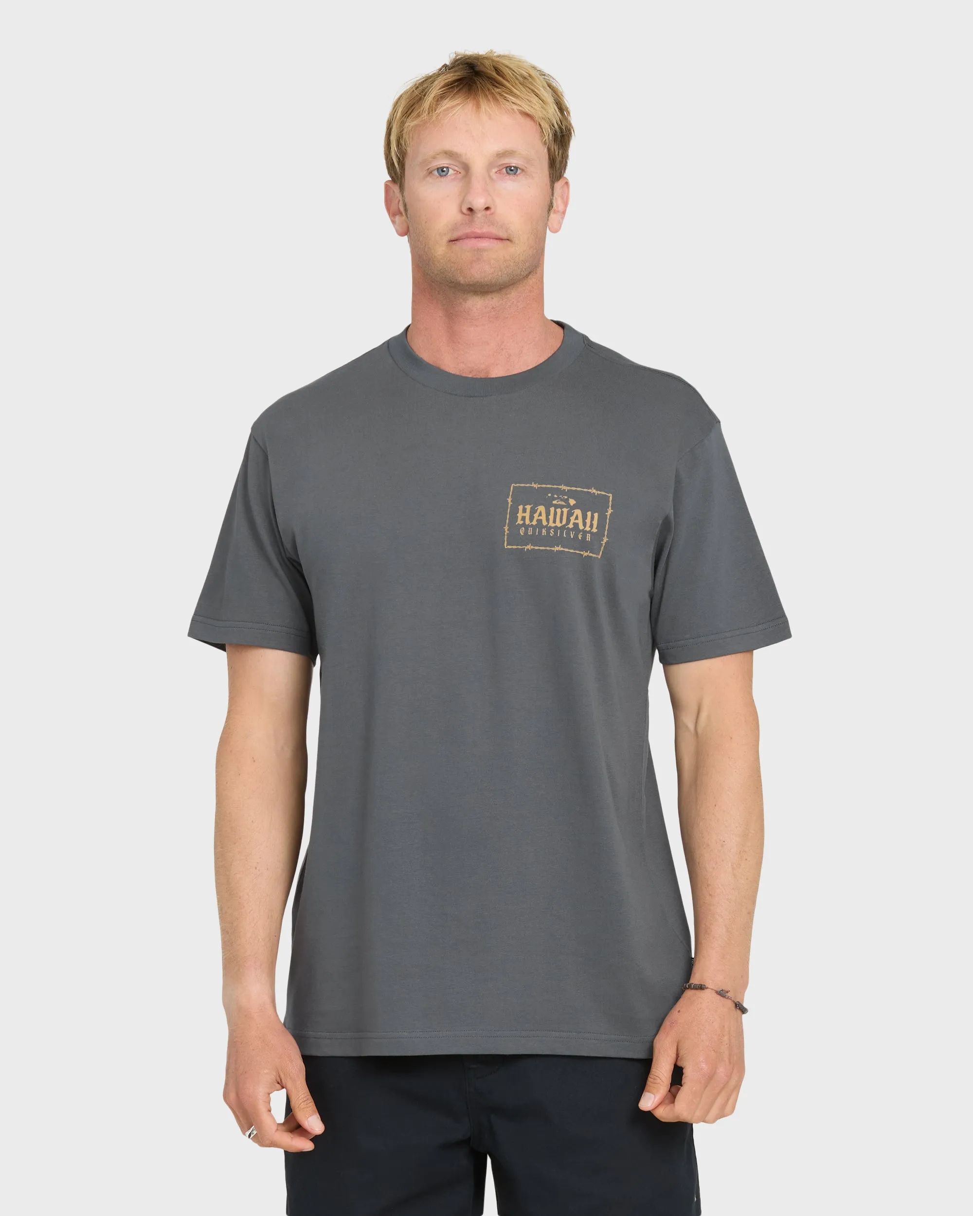Hawaii Lock Short Sleeve Knit T-Shirt - Iron Gate sold by Quiksilver product image thumbnail 3
