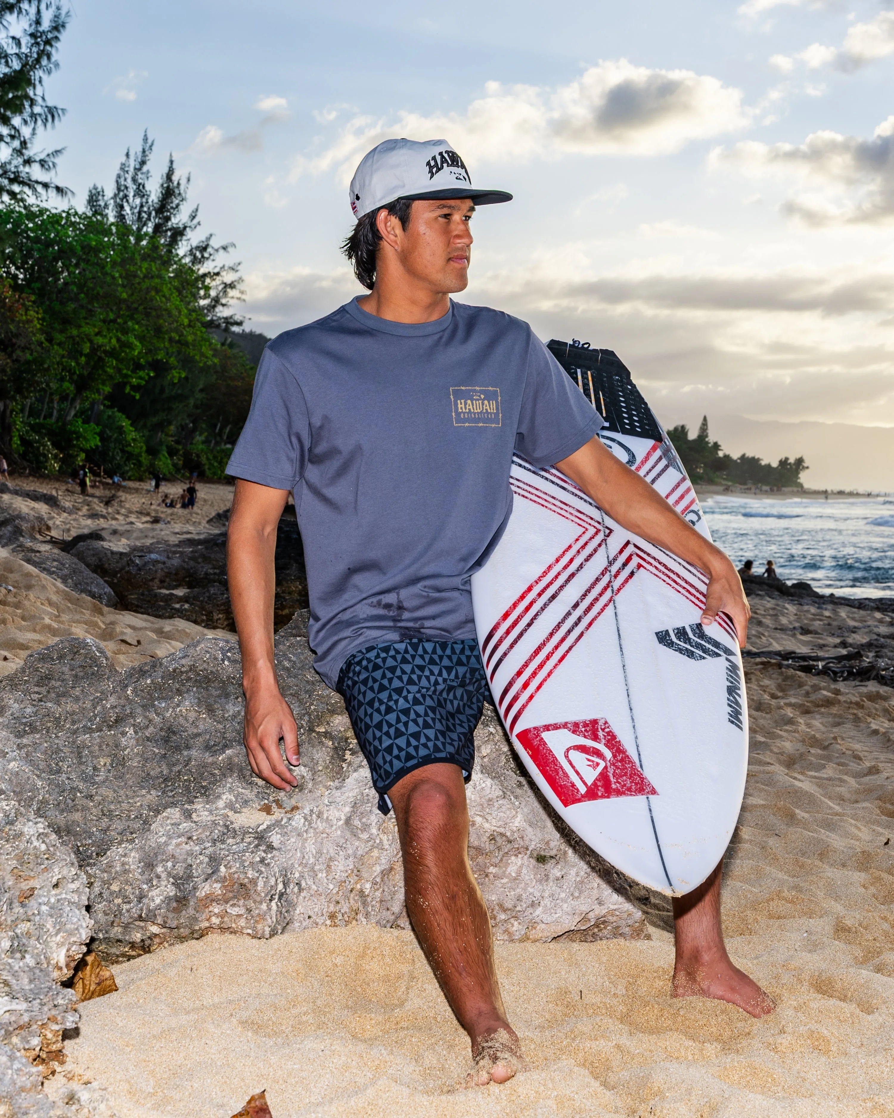 Hawaii Lock Short Sleeve Knit T-Shirt - Iron Gate sold by Quiksilver product image thumbnail 2
