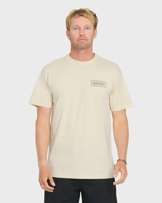 California Quiver Short Sleeve Cotton T-Shirt - Bone White made by Quiksilver