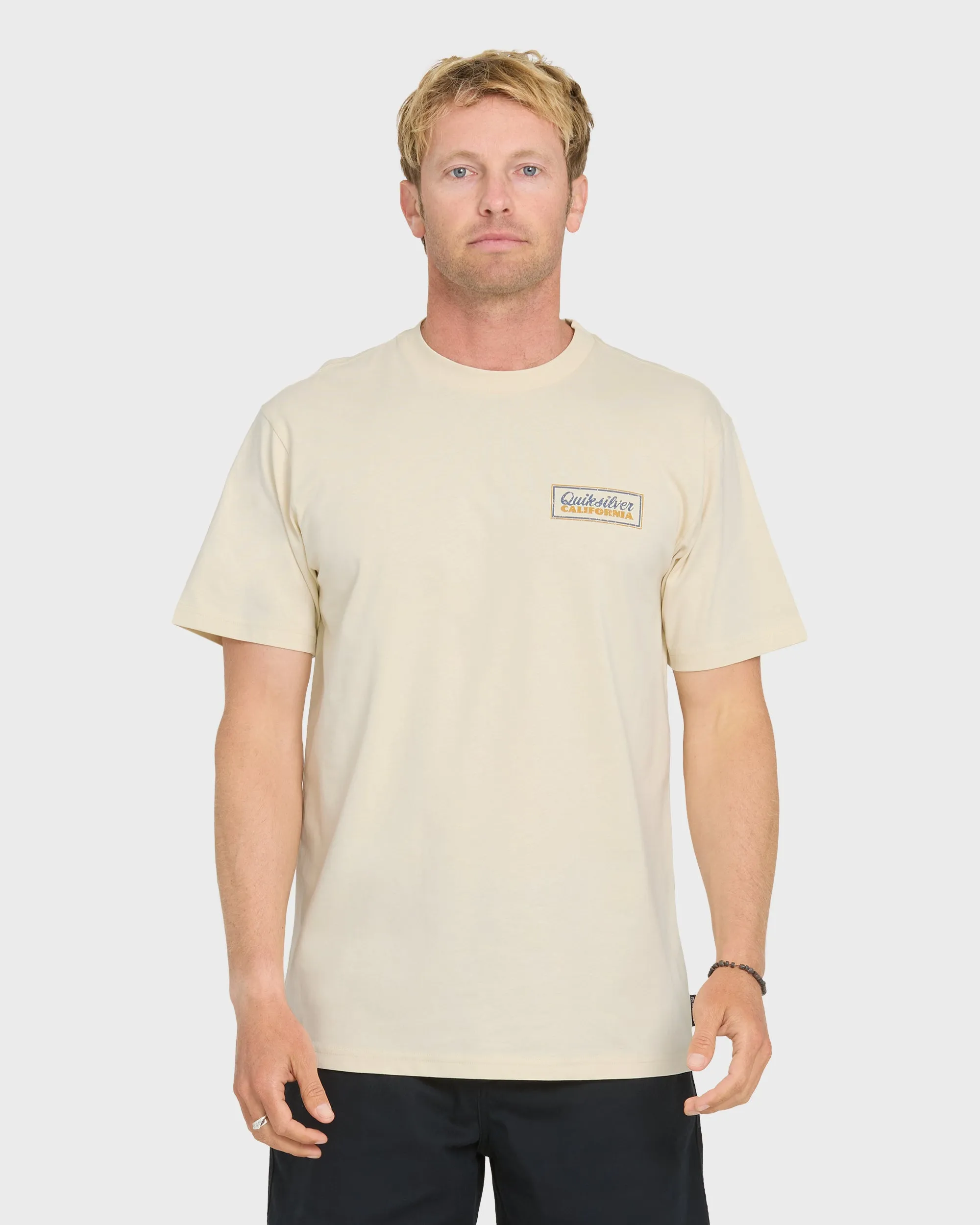 California Quiver Short Sleeve Cotton T-Shirt - Bone White sold by Quiksilver