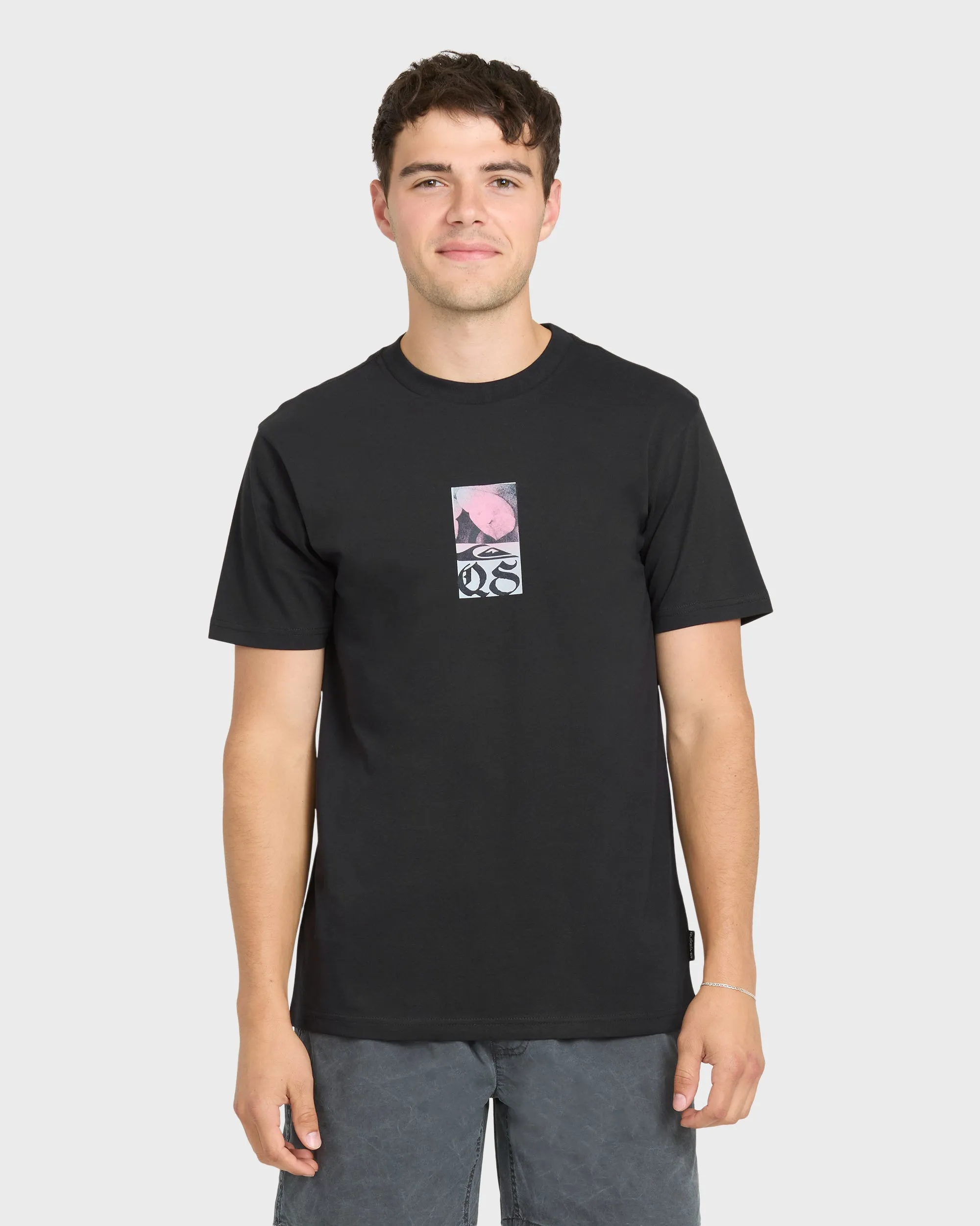 Gothic Flowers Short Sleeve Knit T-Shirt - Black sold by Quiksilver