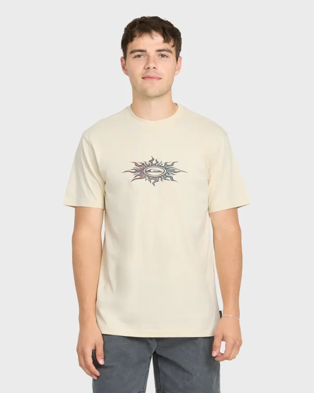 Blazing Short Sleeve Knit T-Shirt - Bone White made by Quiksilver