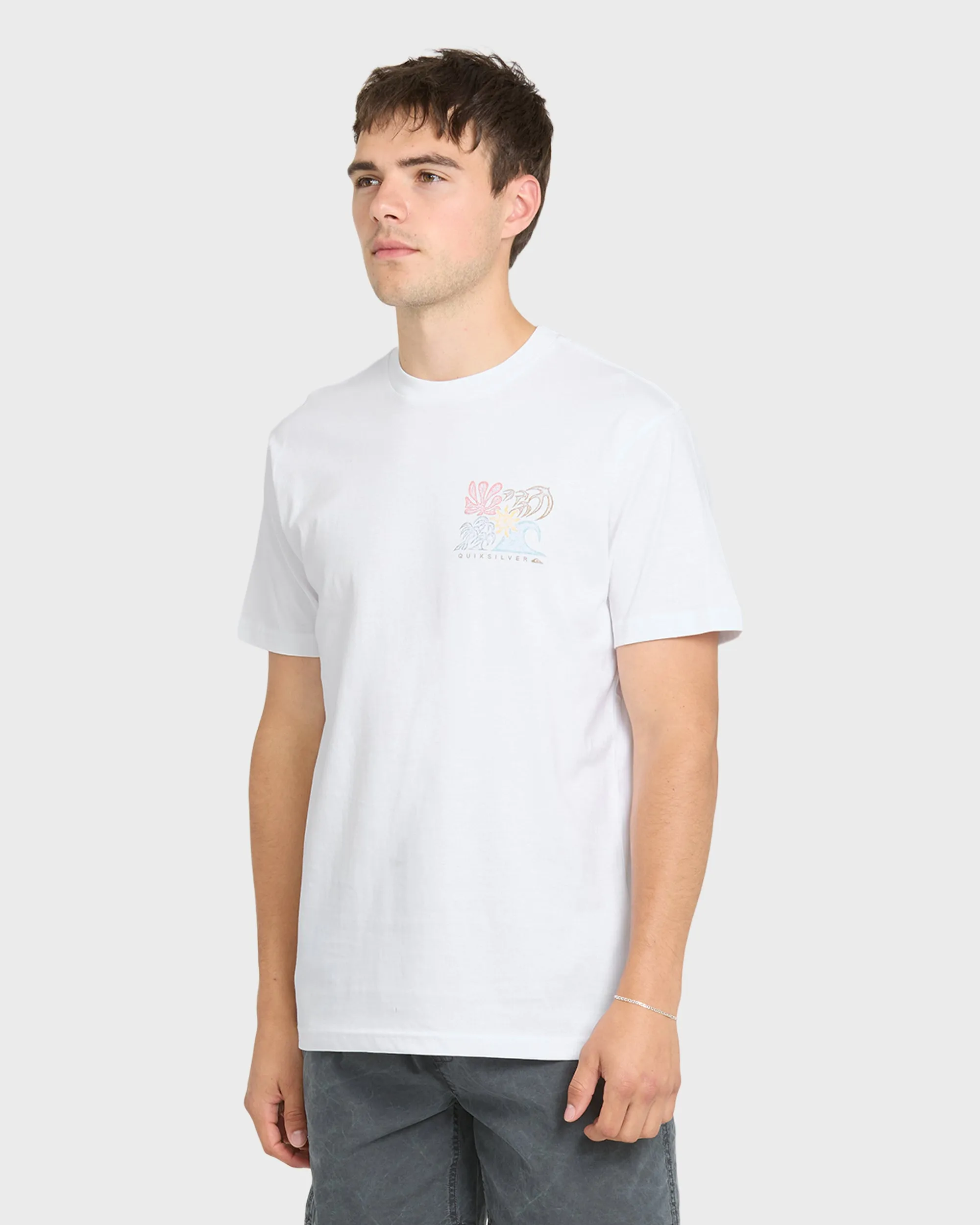 Collage Classic Short Sleeve Knit T-Shirt - White sold by Quiksilver product image thumbnail 3