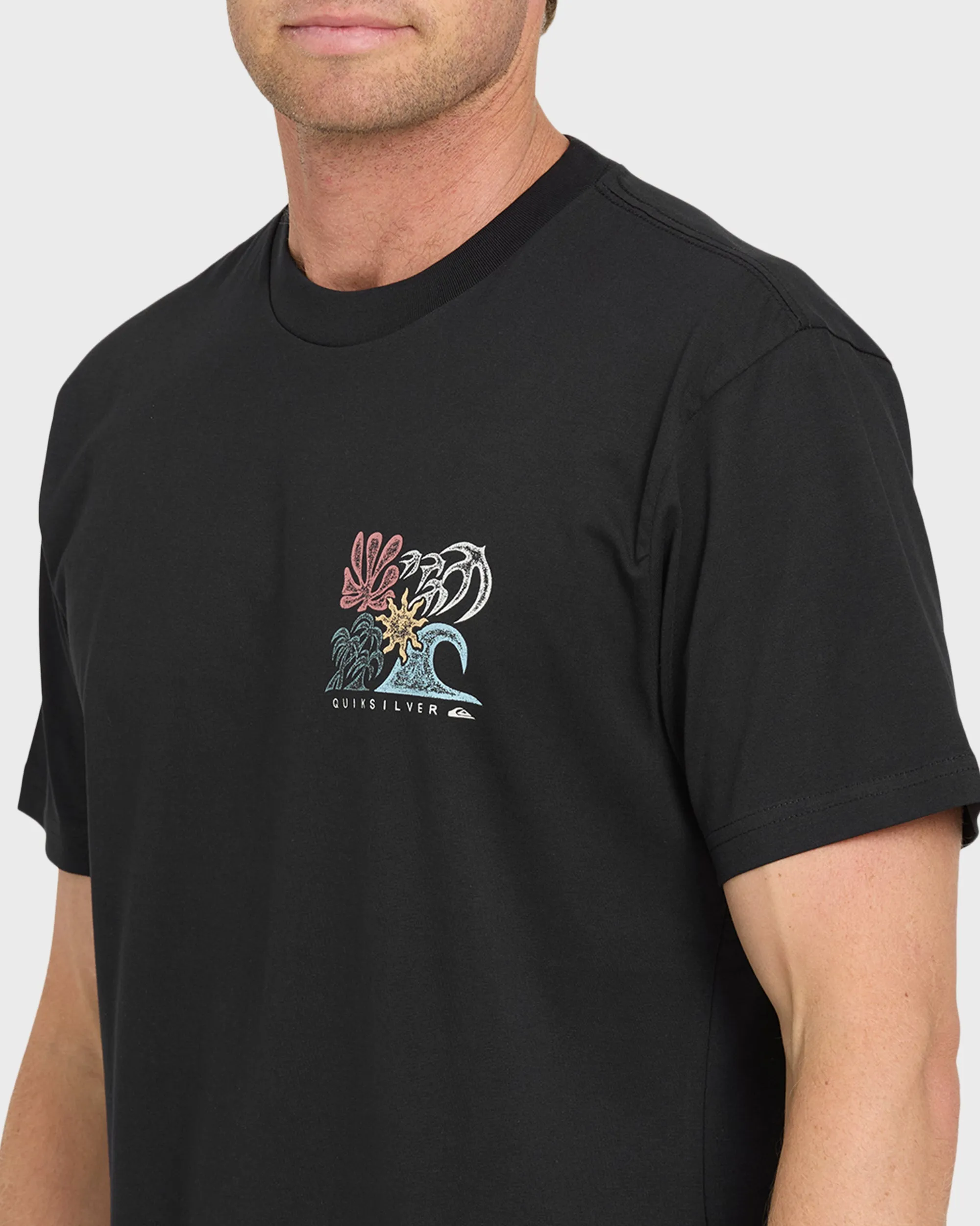 Collage Classic Short Sleeve Knit T-Shirt - Black sold by Quiksilver product image thumbnail 5