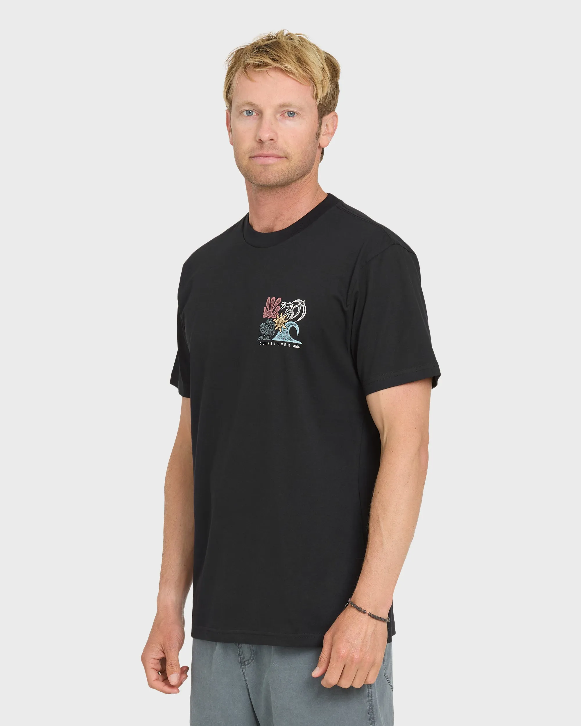 Collage Classic Short Sleeve Knit T-Shirt - Black sold by Quiksilver product image thumbnail 3