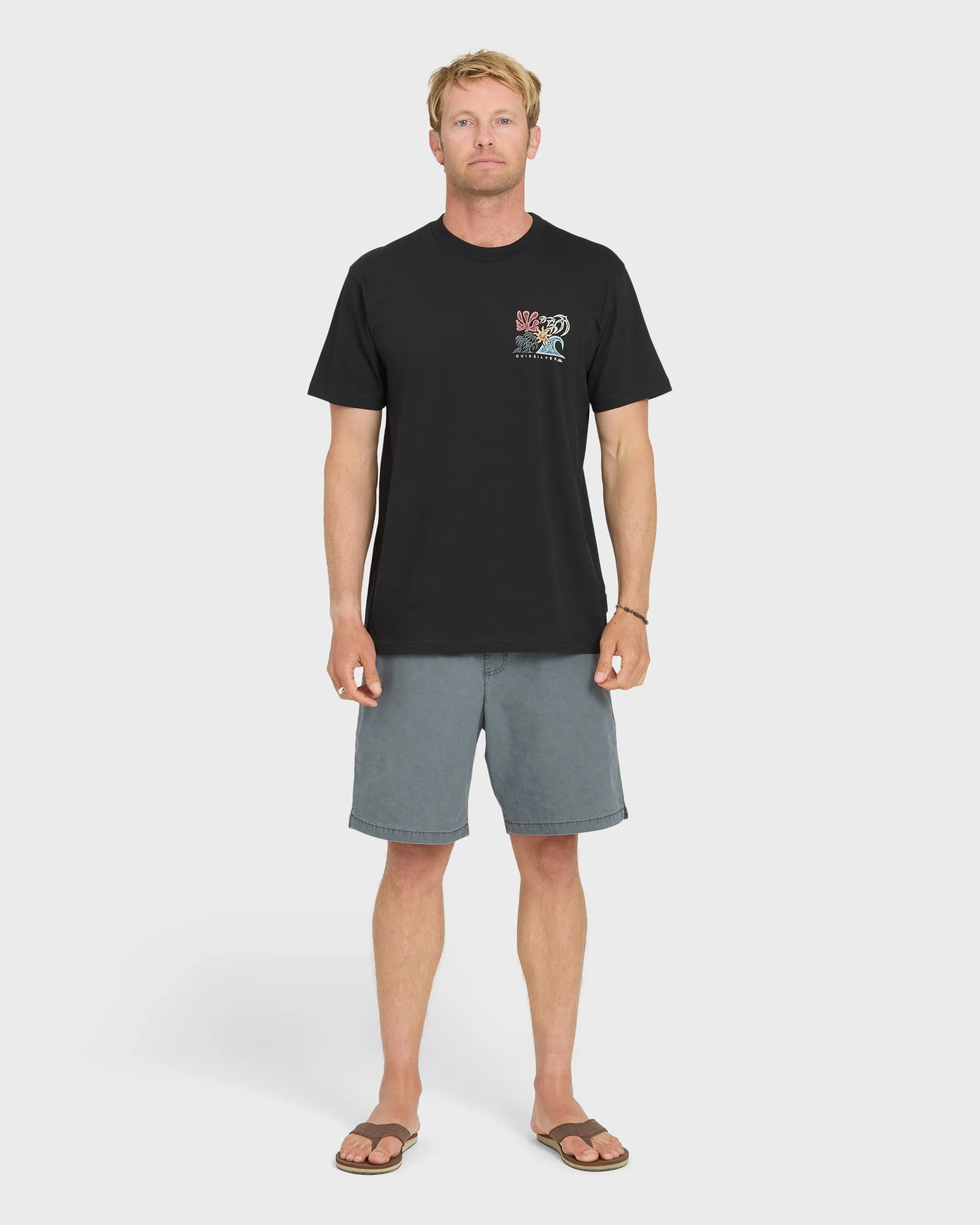 Collage Classic Short Sleeve Knit T-Shirt - Black sold by Quiksilver product image thumbnail 4