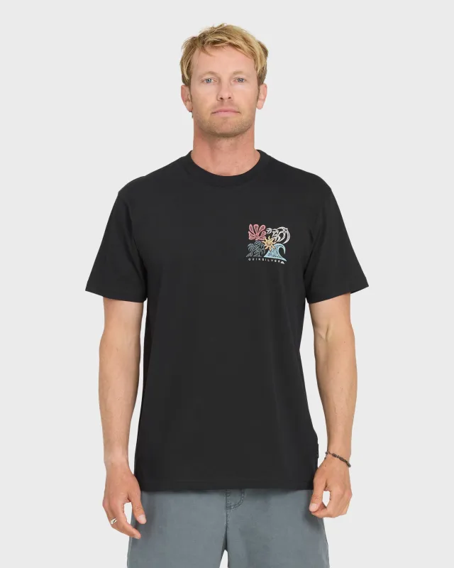 Collage Classic Short Sleeve Knit T-Shirt - Black made by Quiksilver