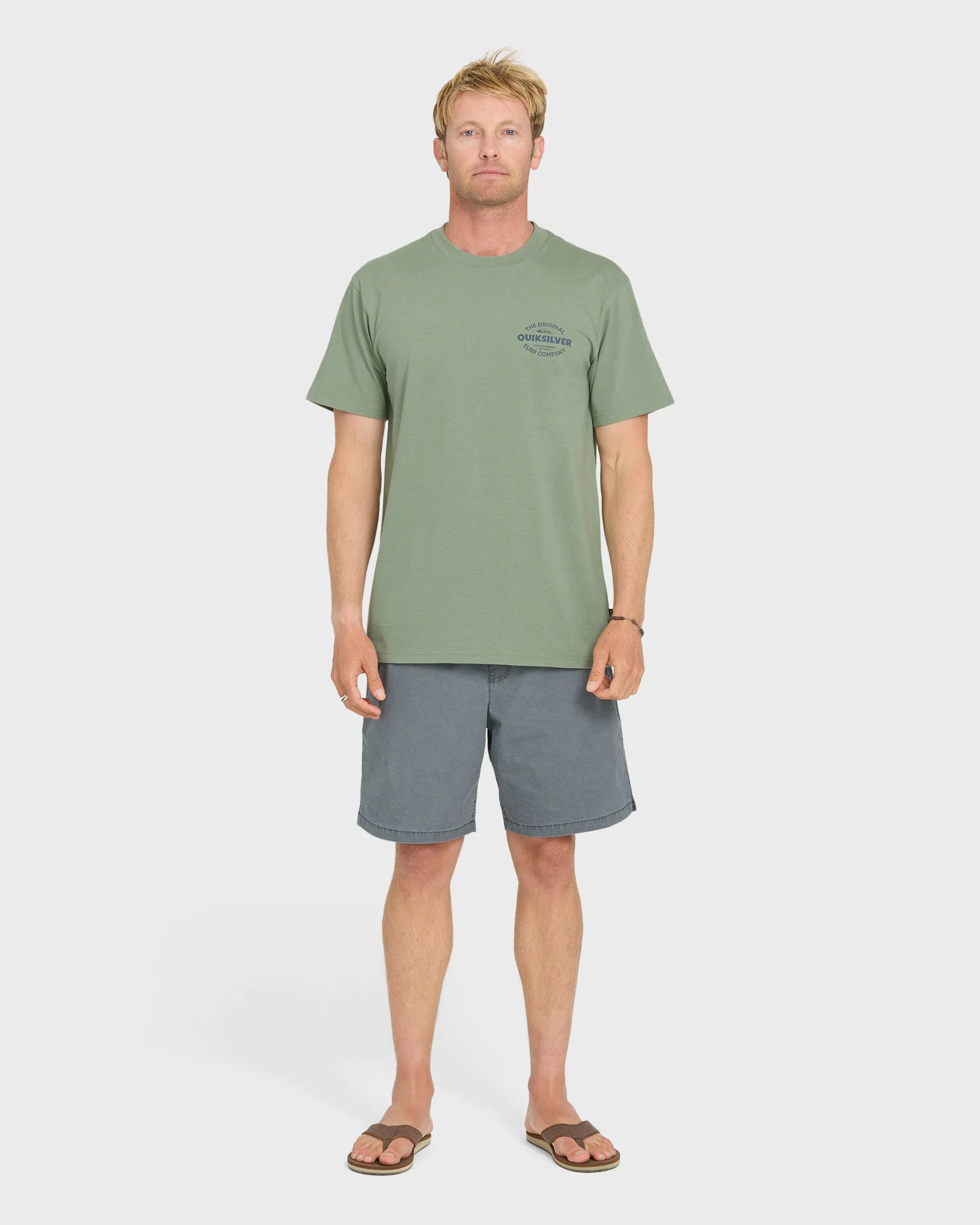 The Shed Short Sleeve Cotton T-Shirt - Lily Pad Heather sold by Quiksilver product image thumbnail 4